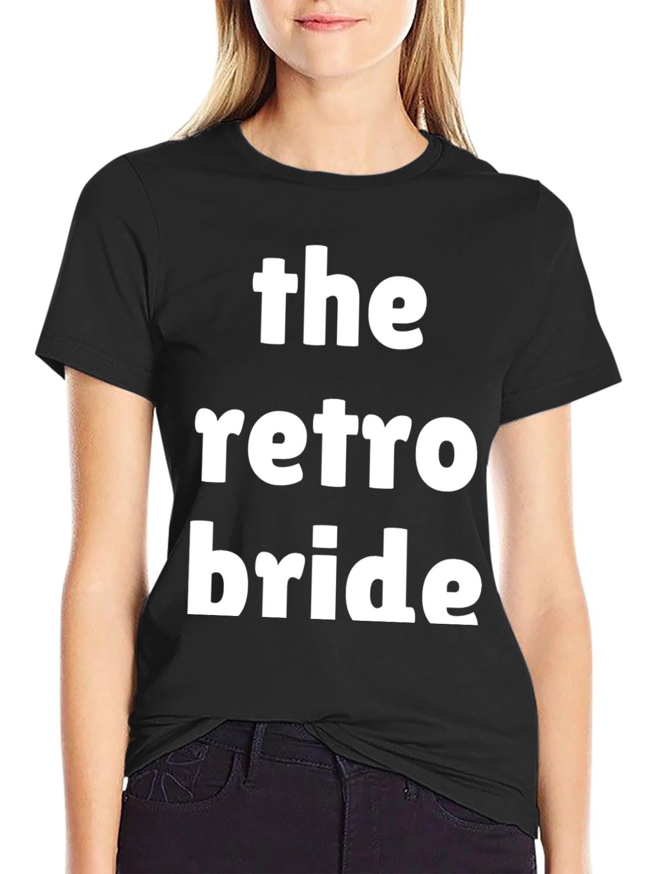 Retro Bride Black Graphic T-Shirt
