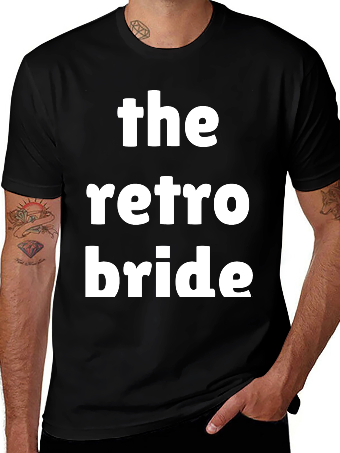 Retro Bride Black Graphic T-Shirt
