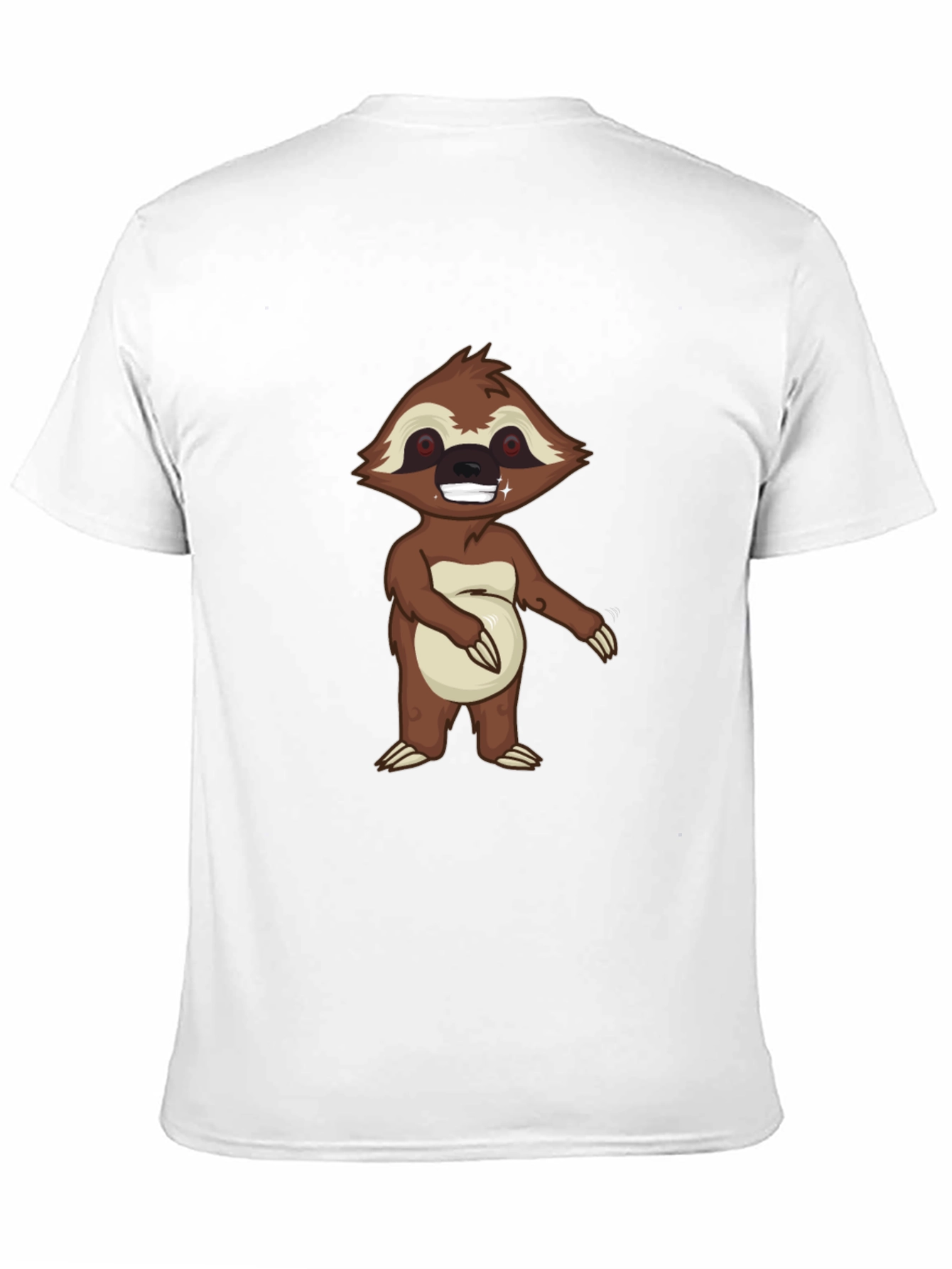 Mens Black Sloth Graphic Tee