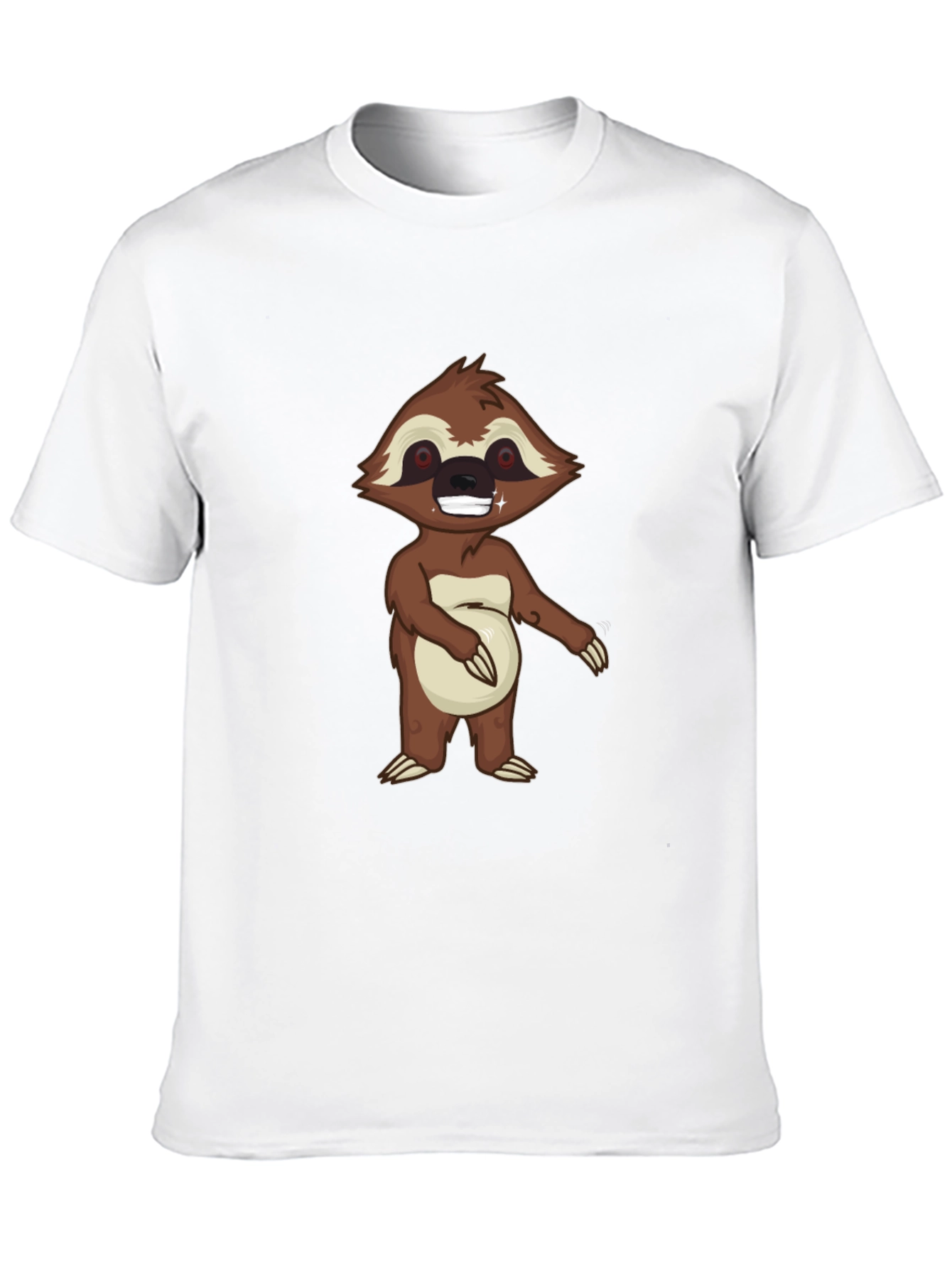 Mens Black Sloth Graphic Tee