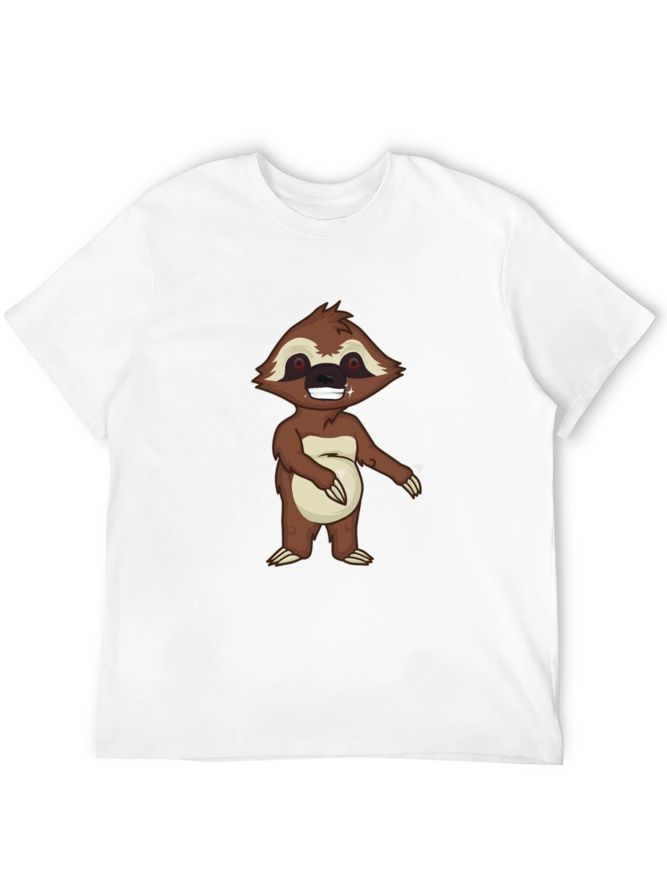 Mens Black Sloth Graphic Tee