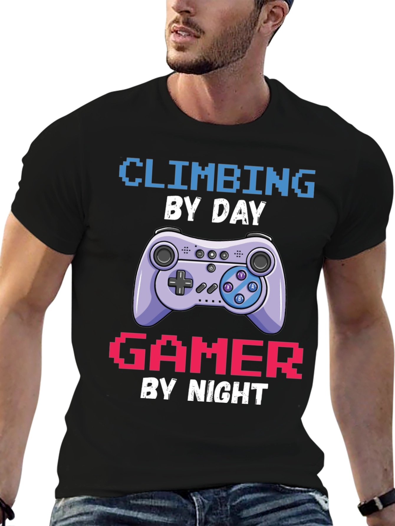 Climbing Gamer T-Shirt: Day Climber Night Gamer