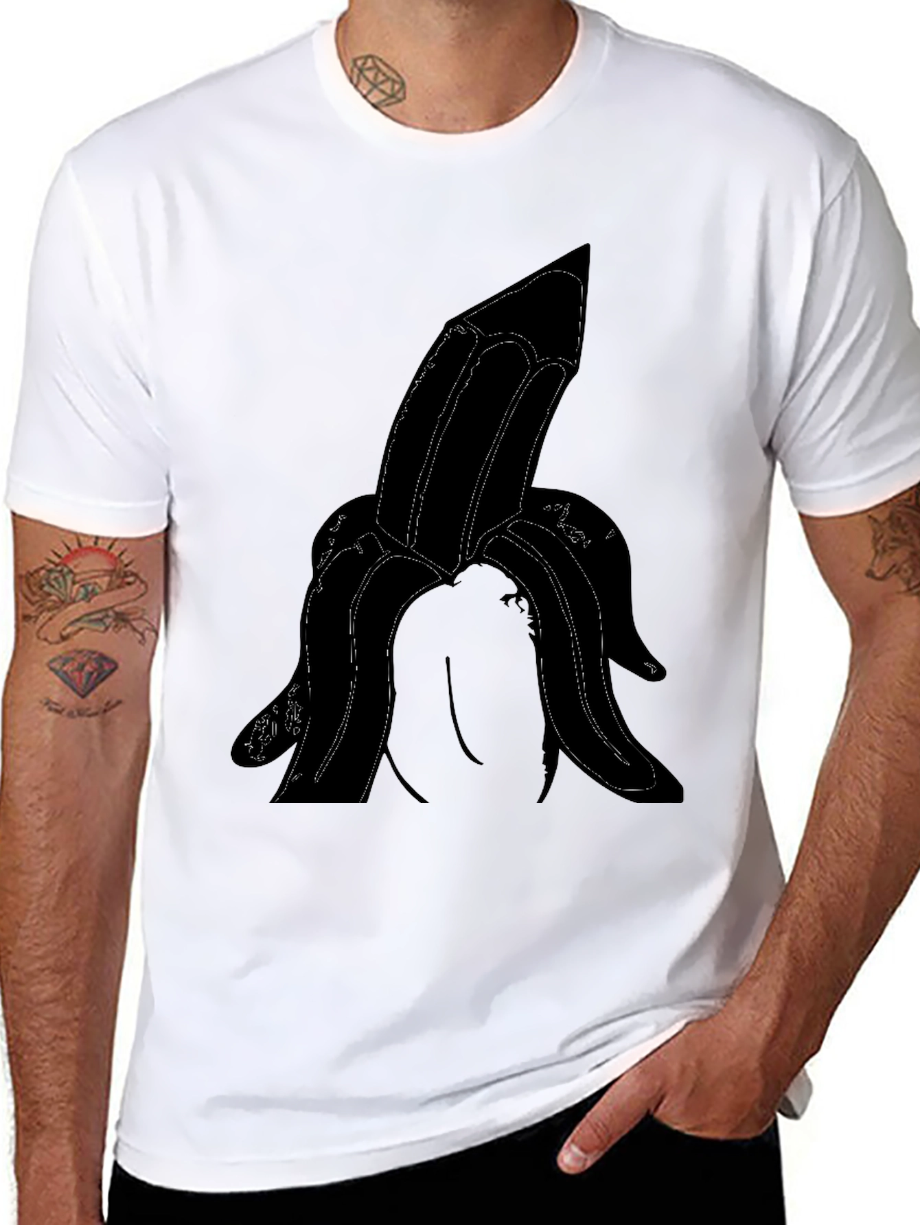 Novelty Banana Graphic Tee - Adult Humor T-Shirt