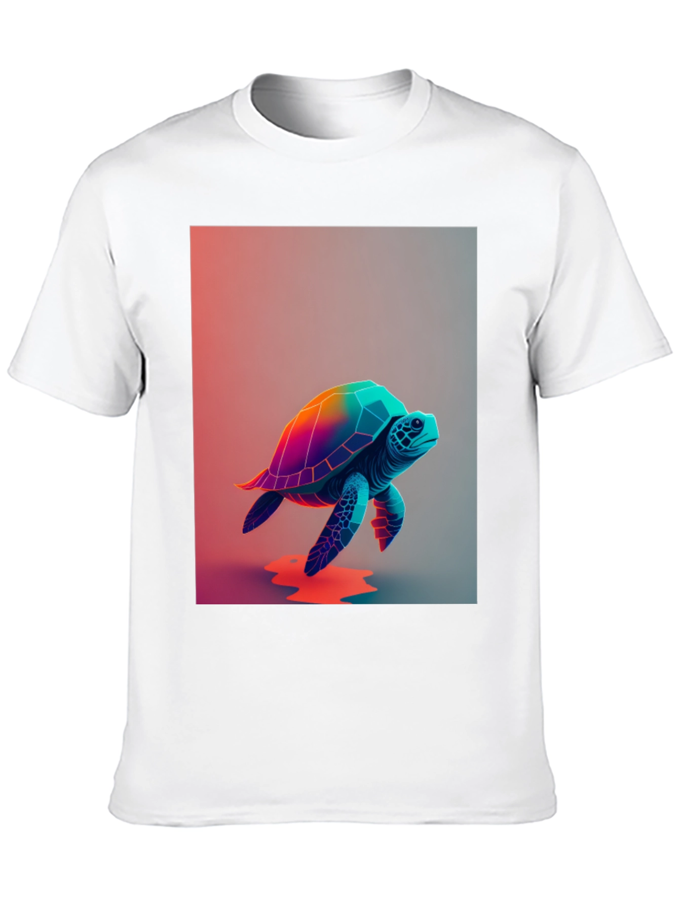 Rainbow Turtle Graphic Tee - Unique Design
