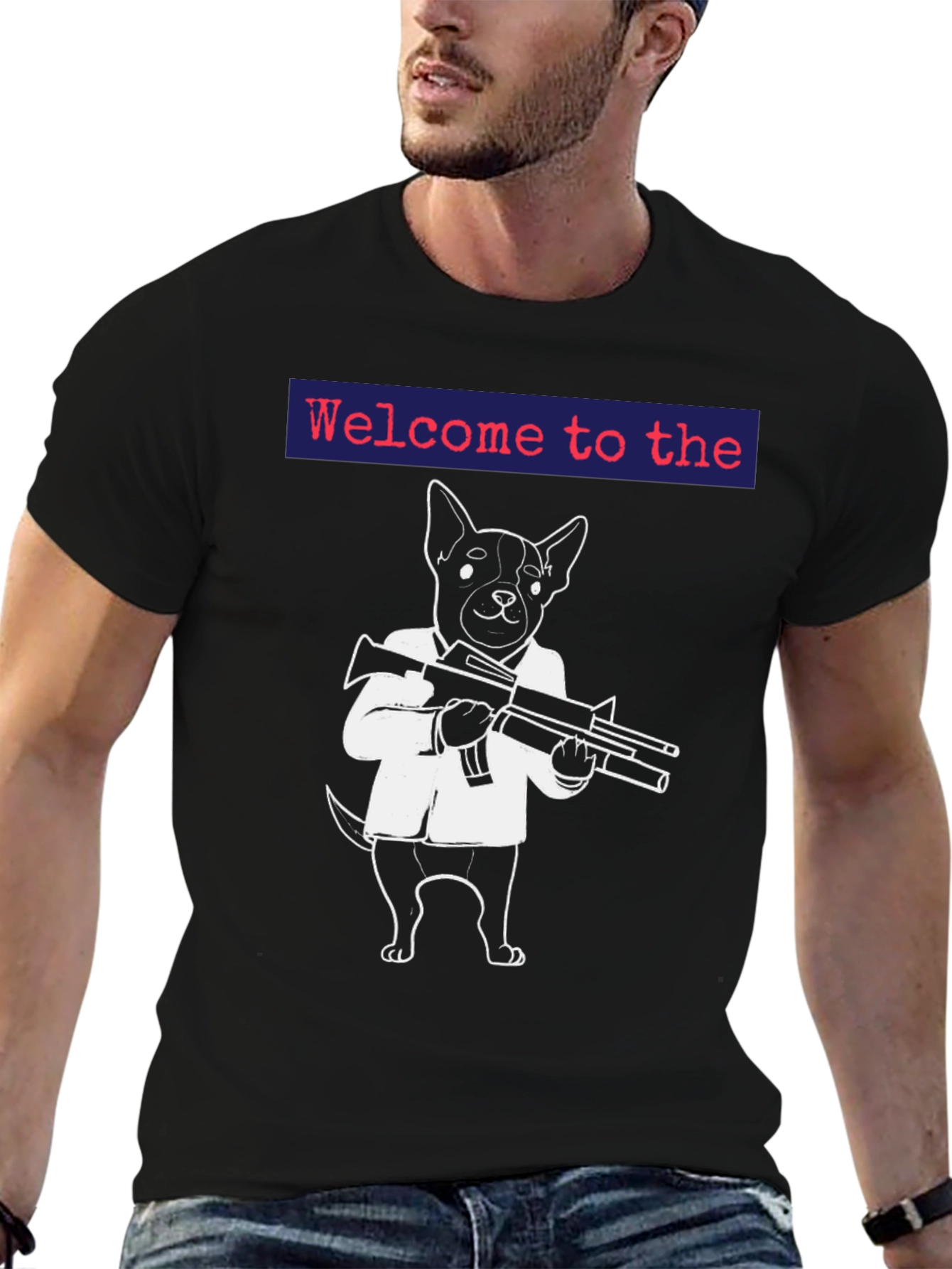 Gangster Dog Graphic T-Shirt