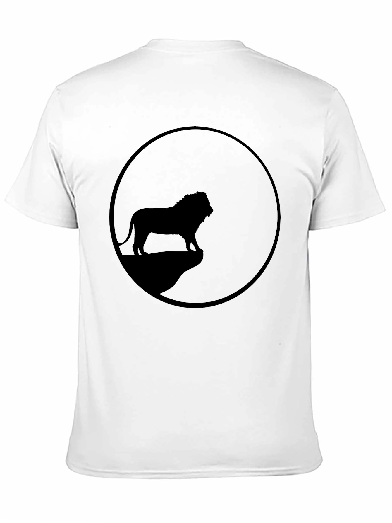 Lion Silhouette Graphic Tee - Classic Black