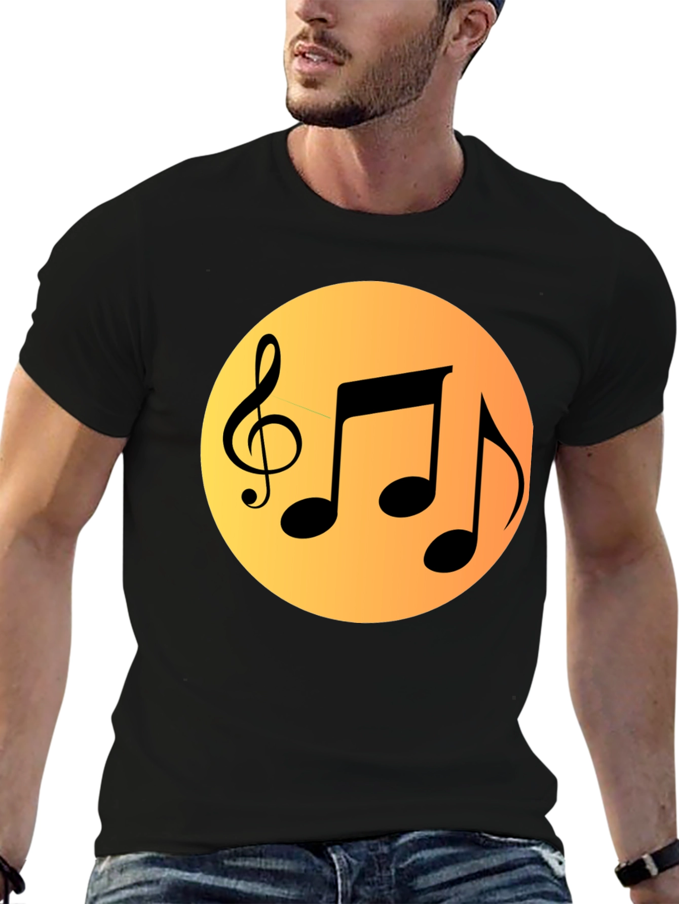 Musical Notes Graphic Tee - Stylish & Comfy!