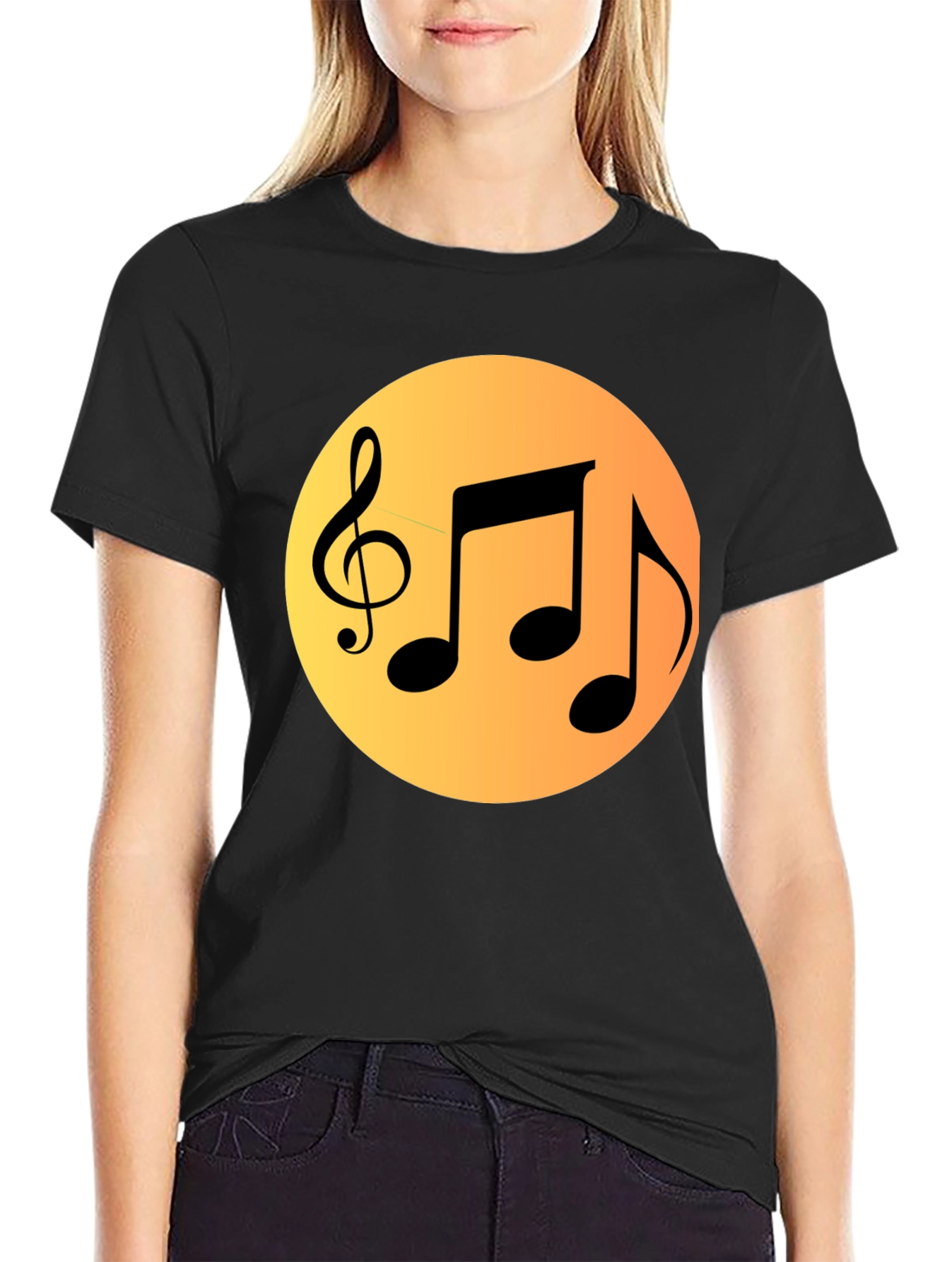 Musical Notes Graphic Tee - Stylish & Comfy!