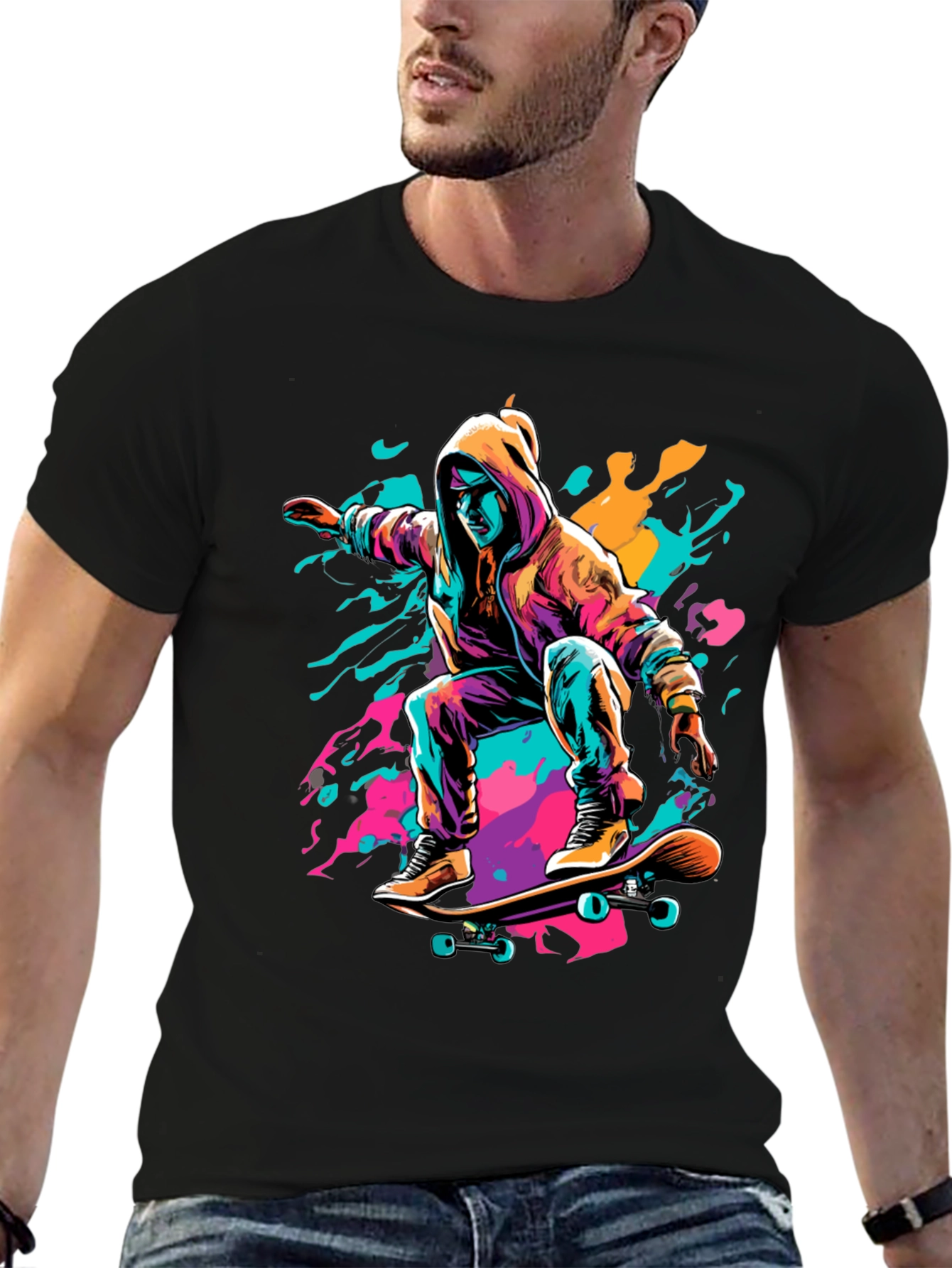 Skater Graphic Tee - Cool Urban Style