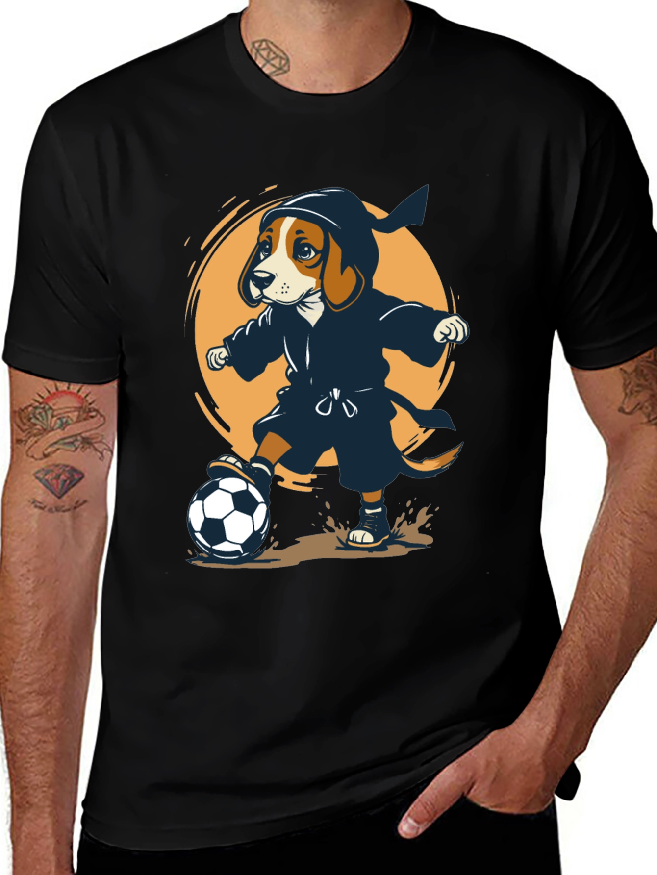 Ninja Beagle Soccer T-Shirt