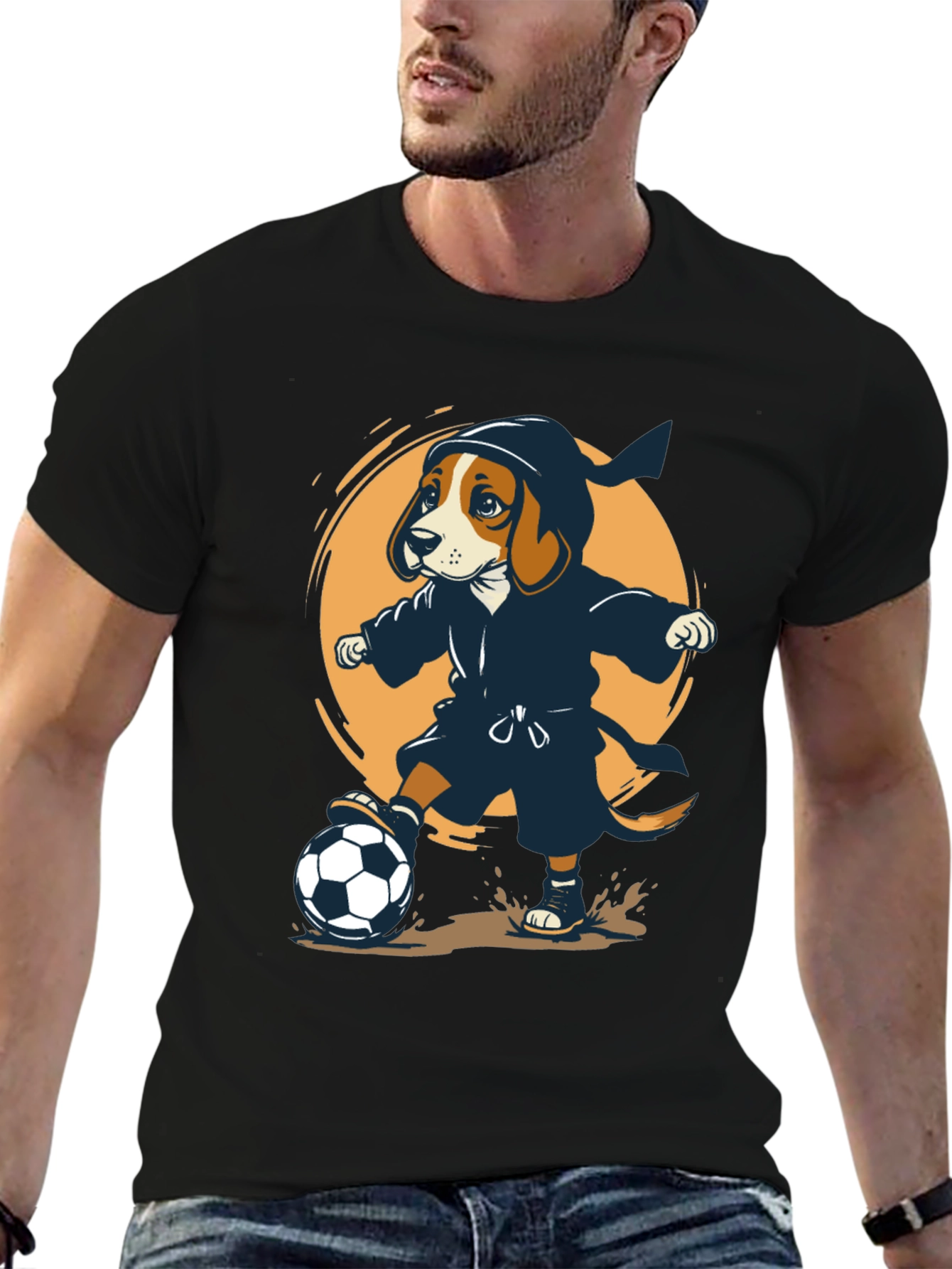 Ninja Beagle Soccer T-Shirt