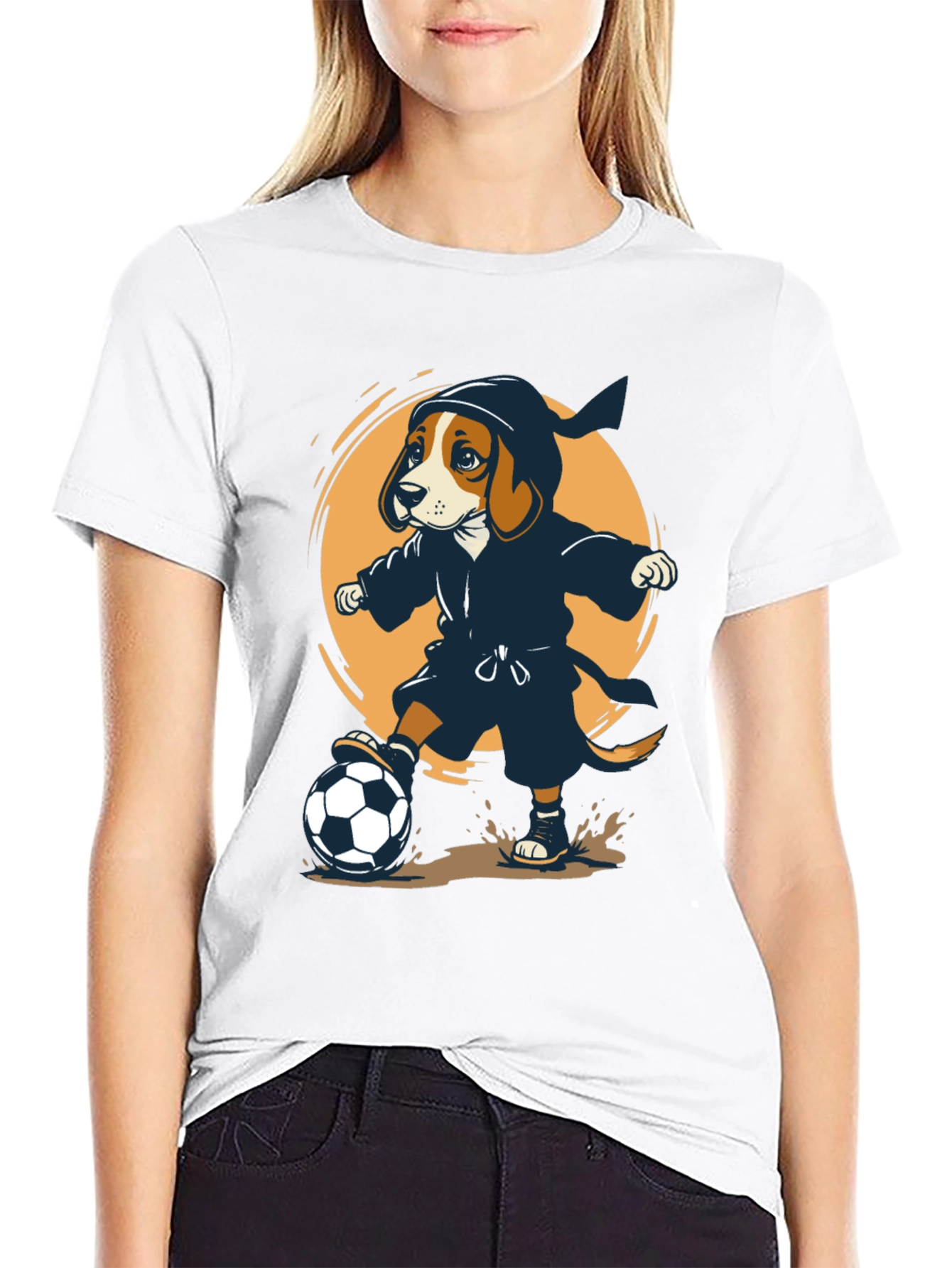 Ninja Beagle Soccer T-Shirt