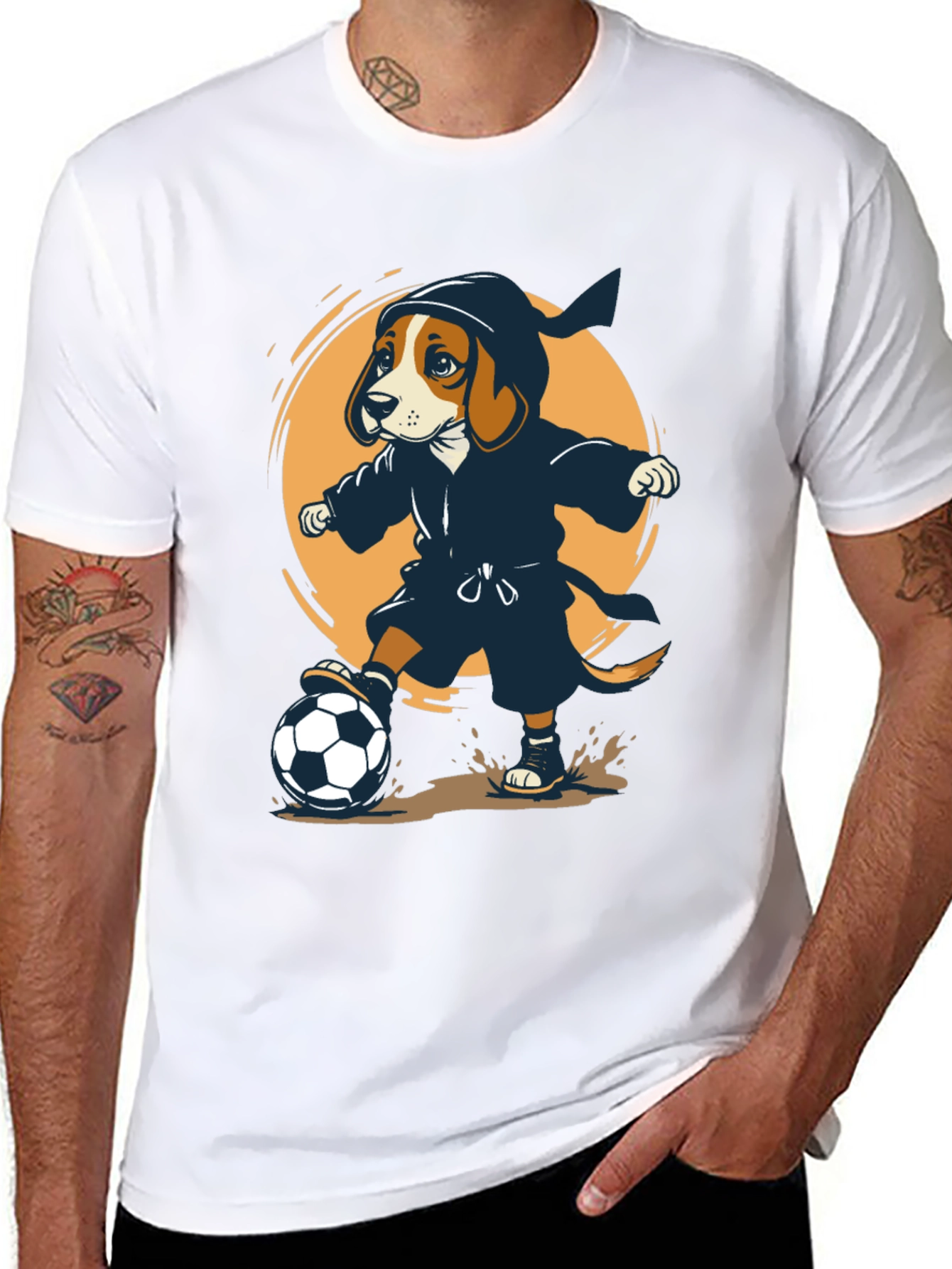 Ninja Beagle Soccer T-Shirt