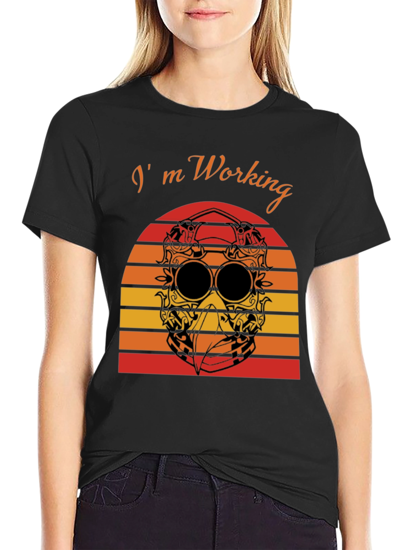 Im Working T-Shirt Plague Doctor Sunset