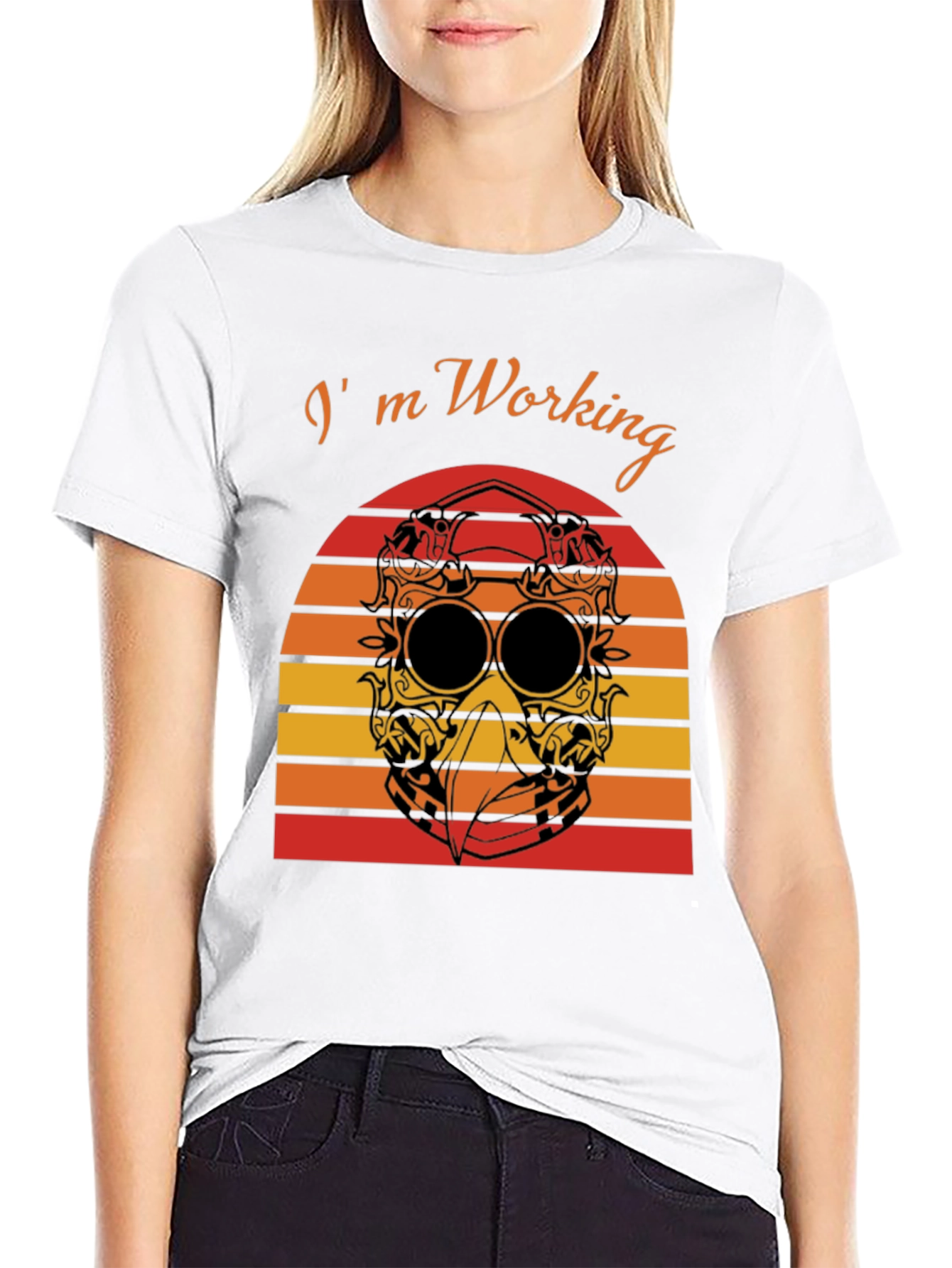 Im Working T-Shirt Plague Doctor Sunset
