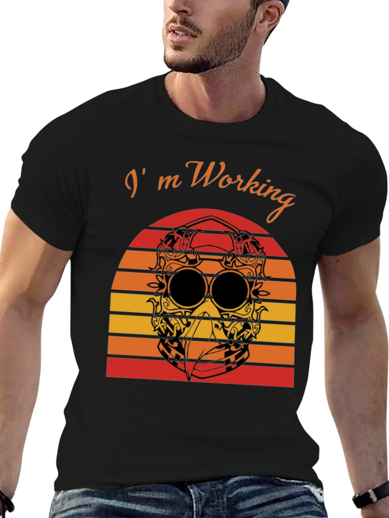 Im Working T-Shirt Plague Doctor Sunset