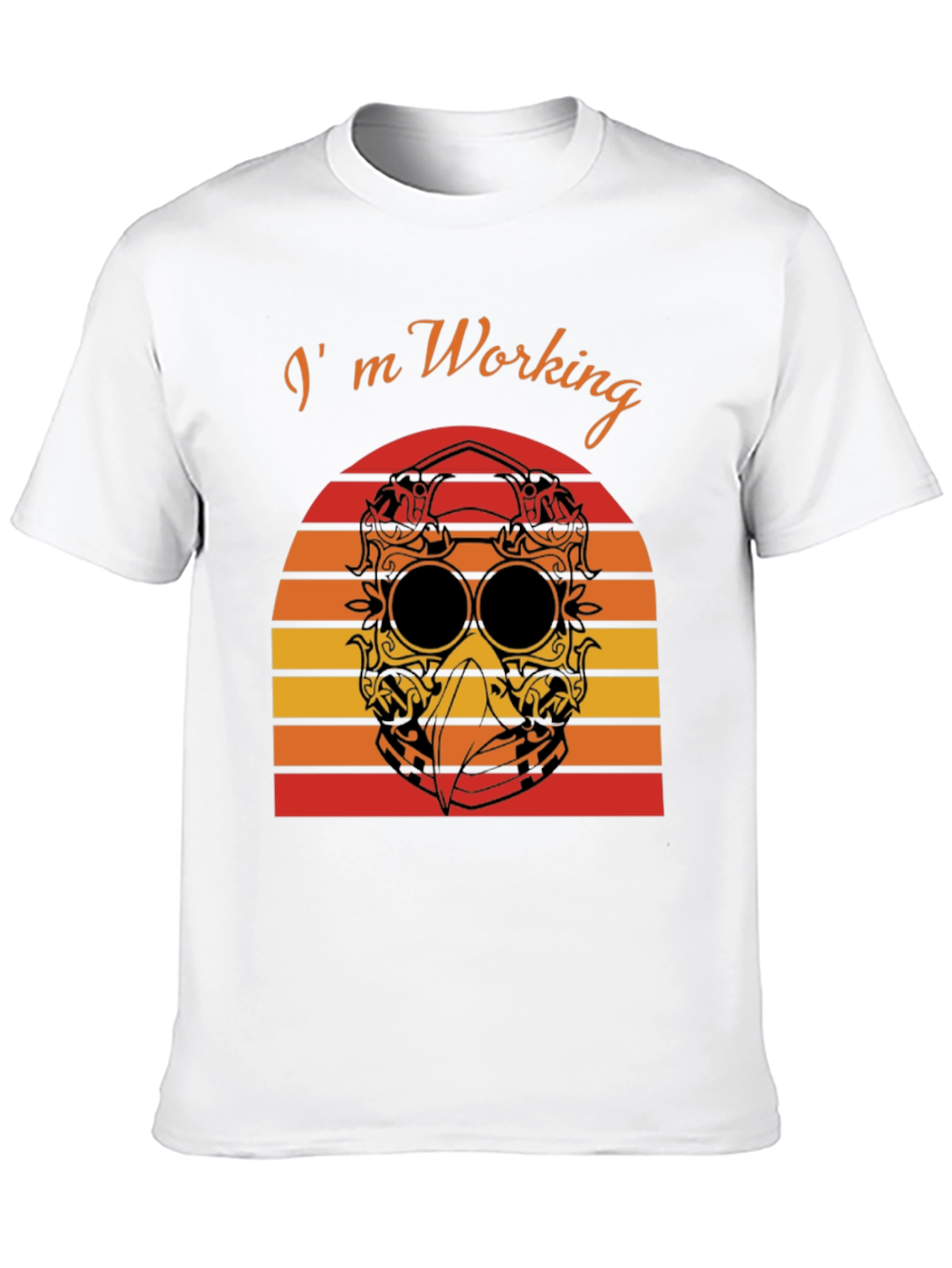 Im Working T-Shirt Plague Doctor Sunset