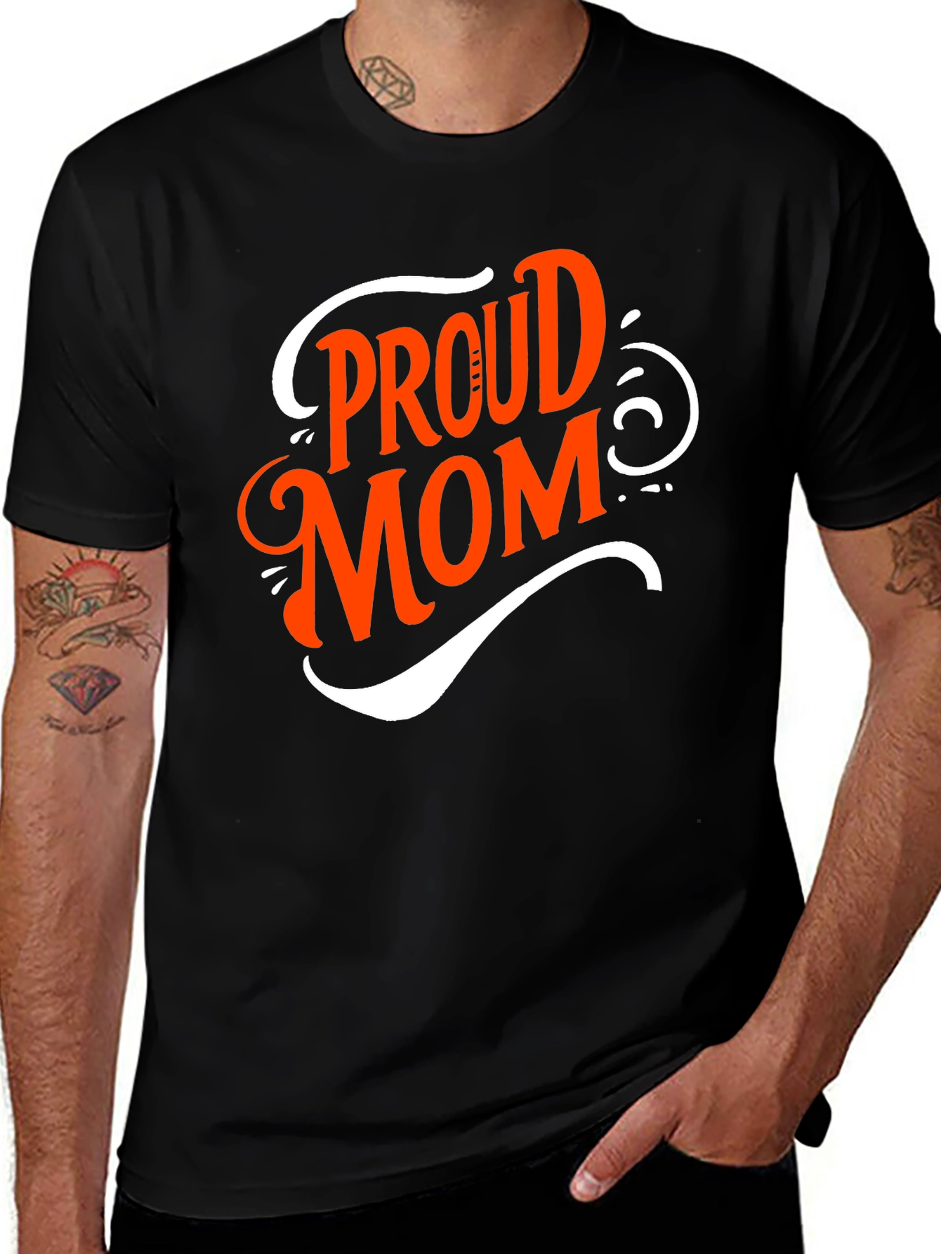 Proud Mom Graphic Tee - Black T-Shirt