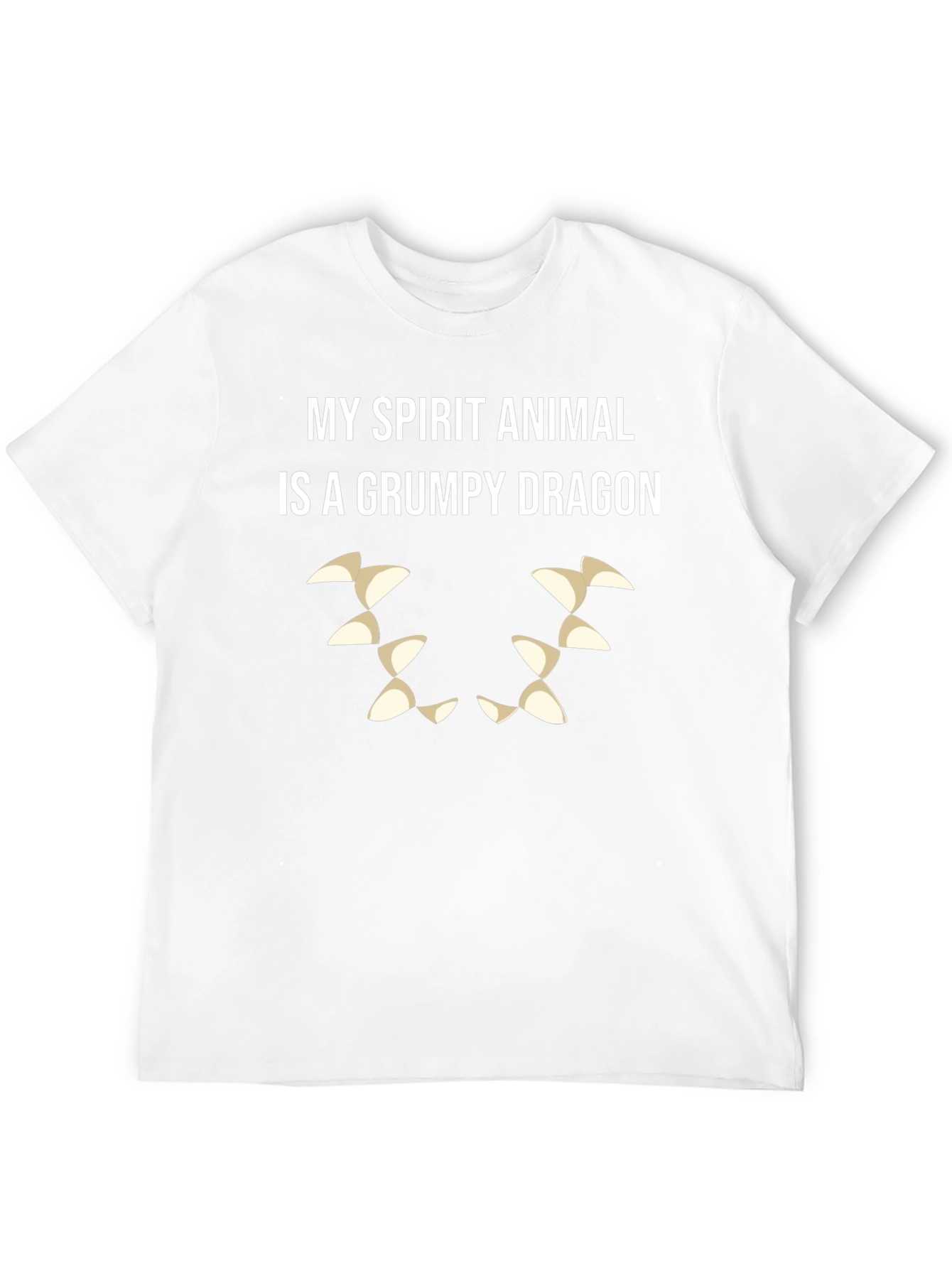 Grumpy Dragon Spirit Animal T-Shirt - Black