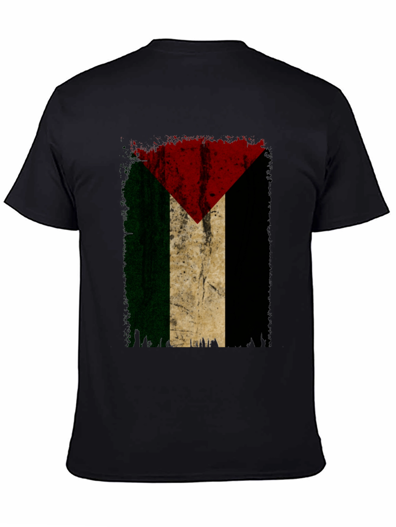 Palestine Flag Graphic Tee - Black