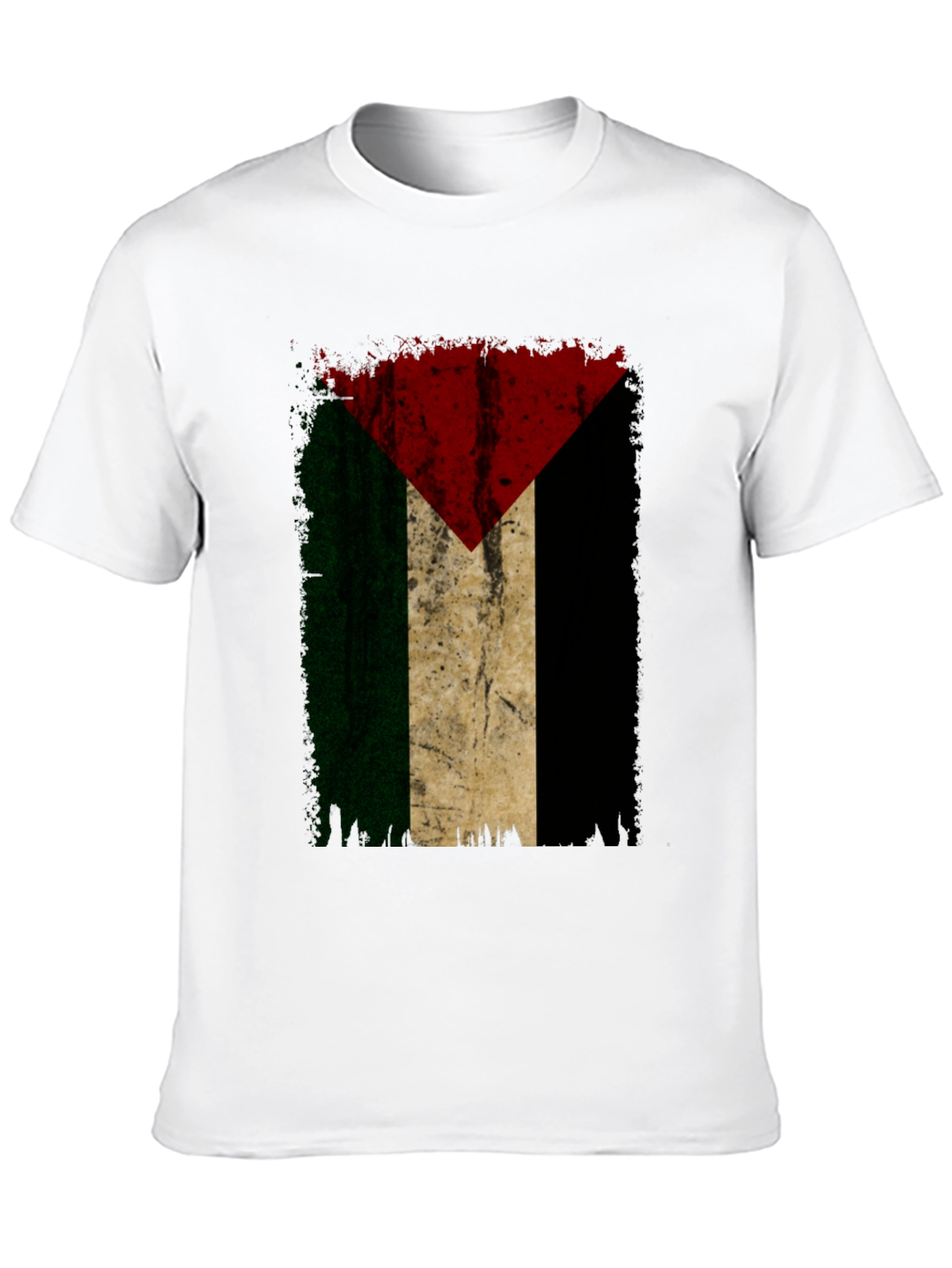 Palestine Flag Graphic Tee - Black