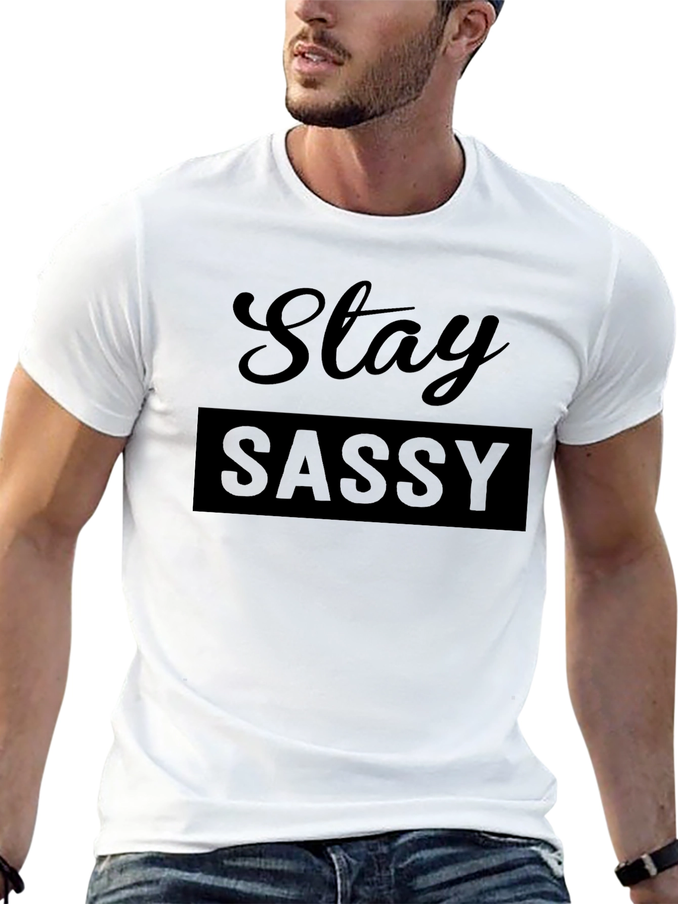 Stay Sassy Graphic Tee - Black
