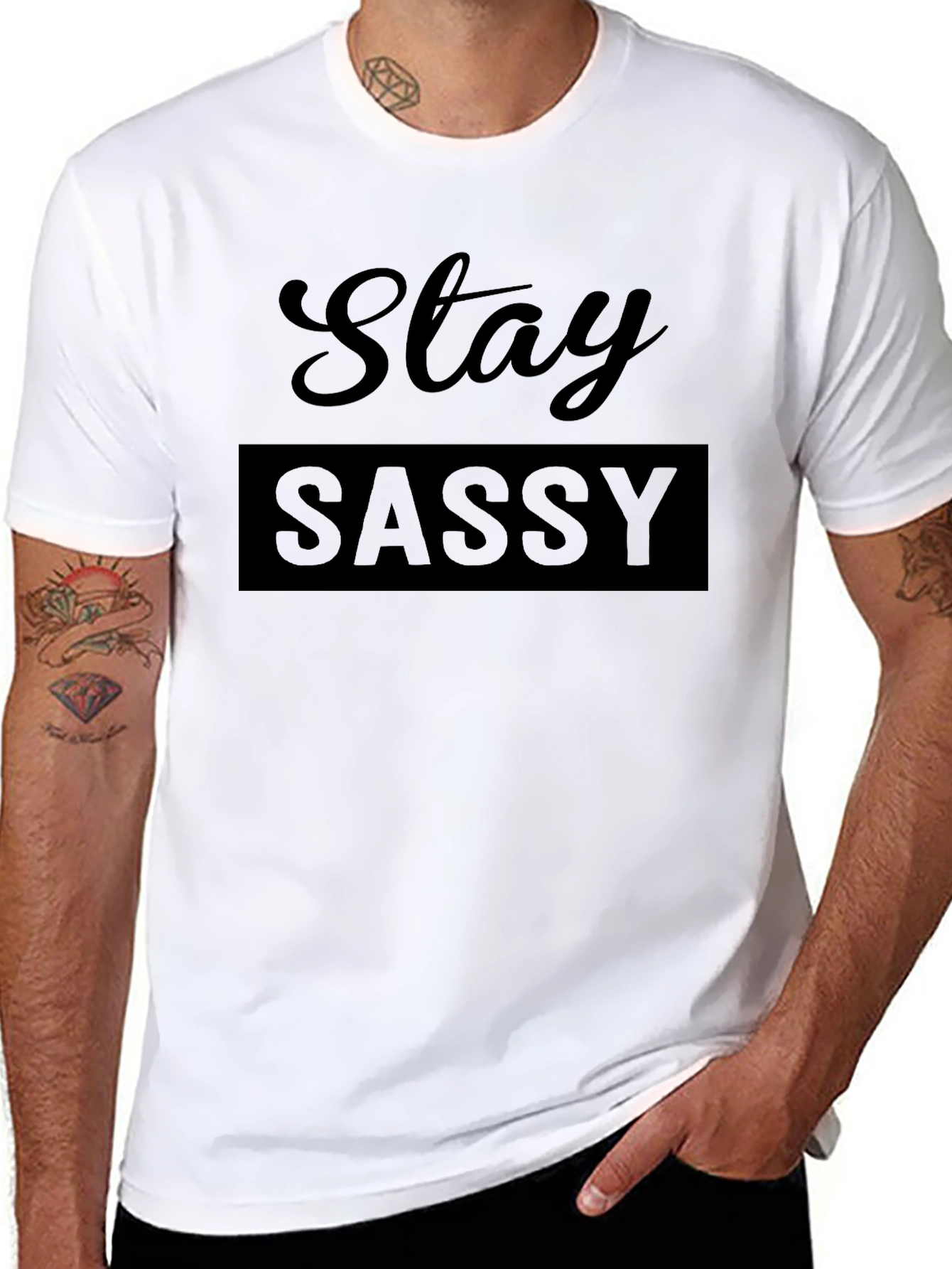 Stay Sassy Graphic Tee - Black