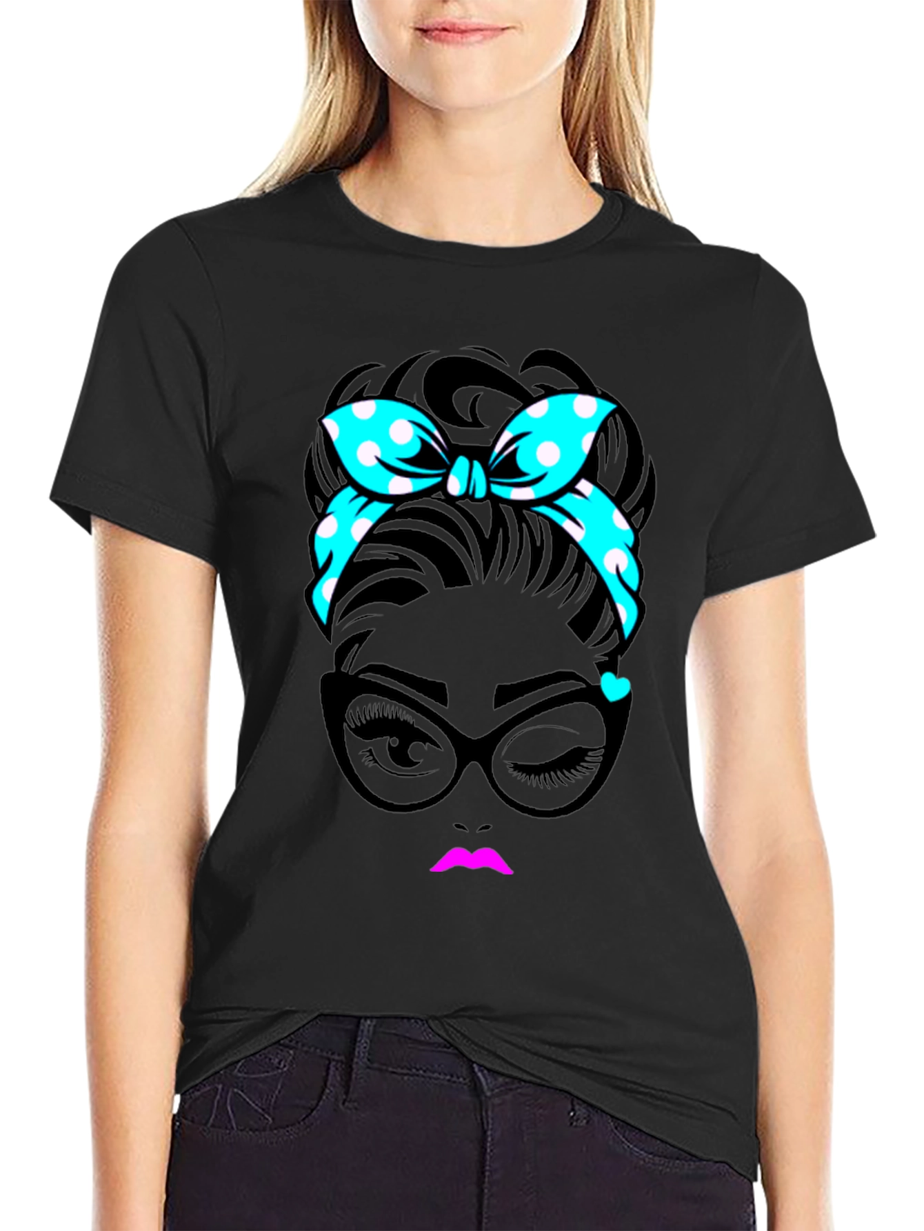 Retro Chic Woman Graphic T-Shirt