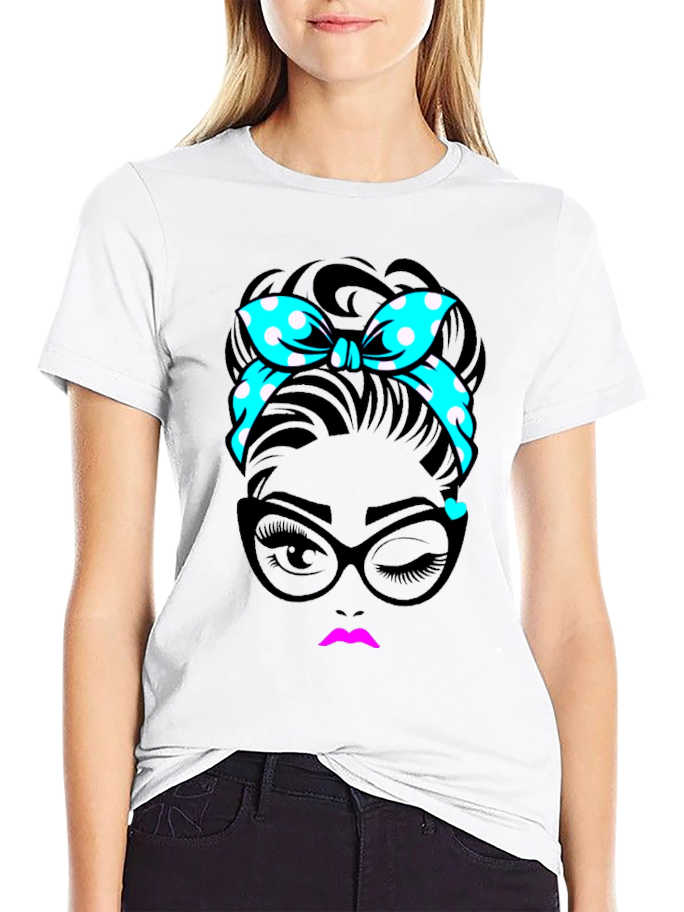 Retro Chic Woman Graphic T-Shirt