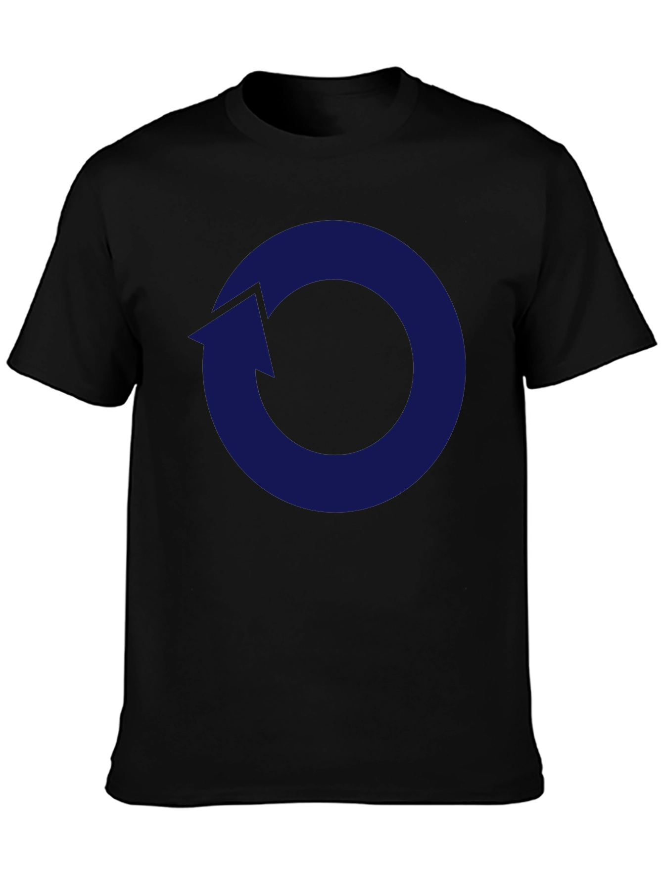 Arrow Circle Graphic Tee - Casual Black T-Shirt