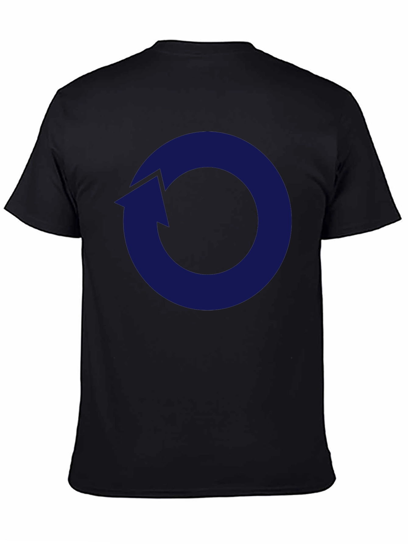 Arrow Circle Graphic Tee - Casual Black T-Shirt