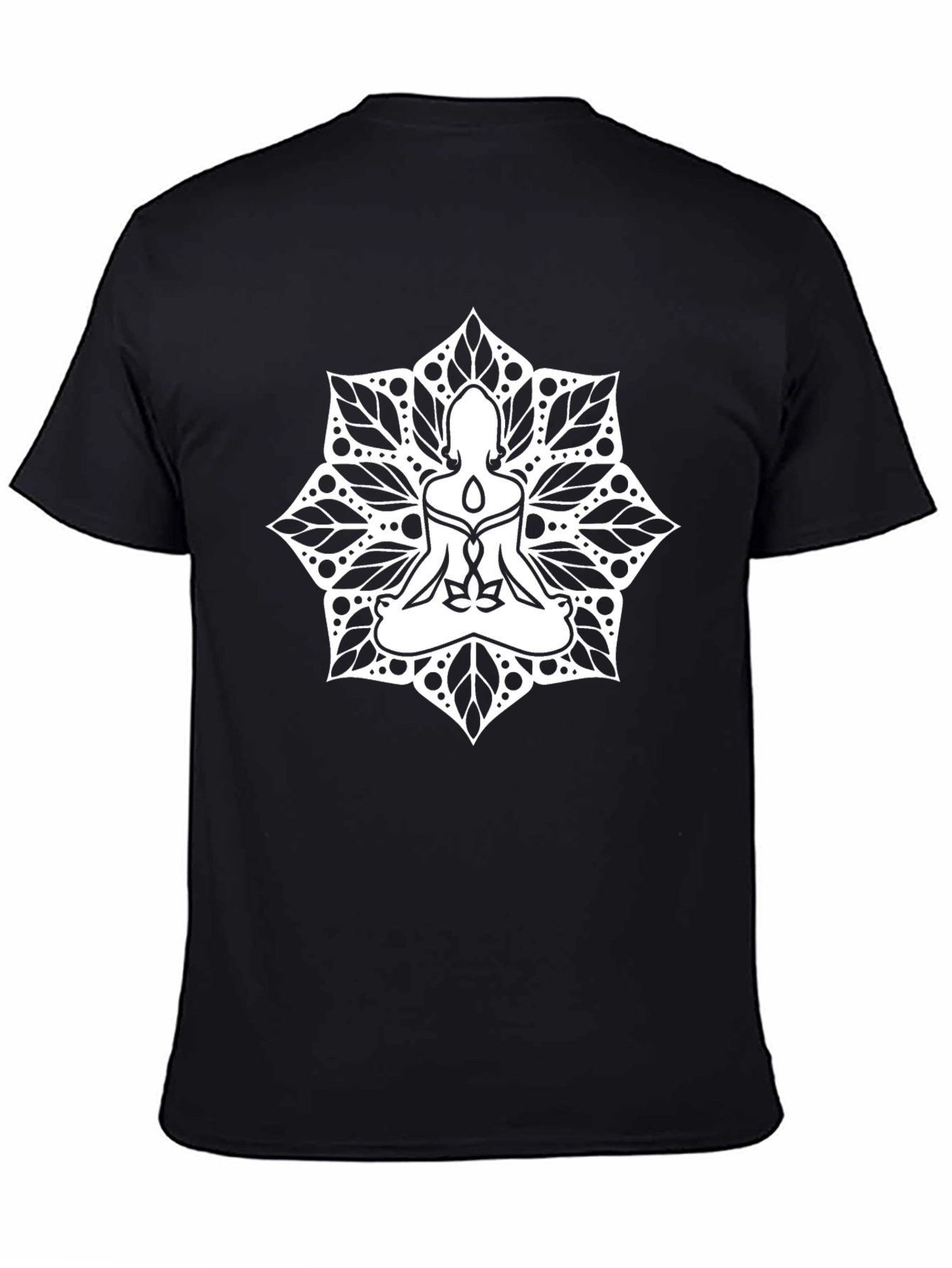 Mandala Meditation T-Shirt - Black Yoga Tee
