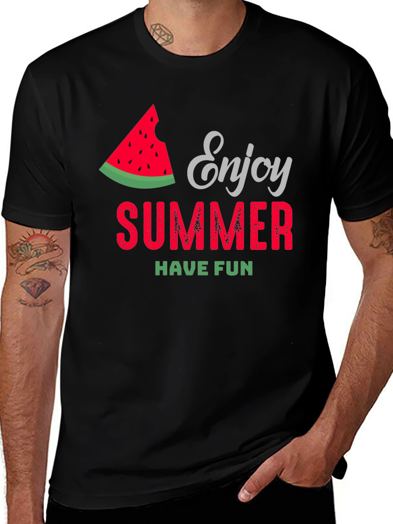 Enjoy Summer T-Shirt - Watermelon Design