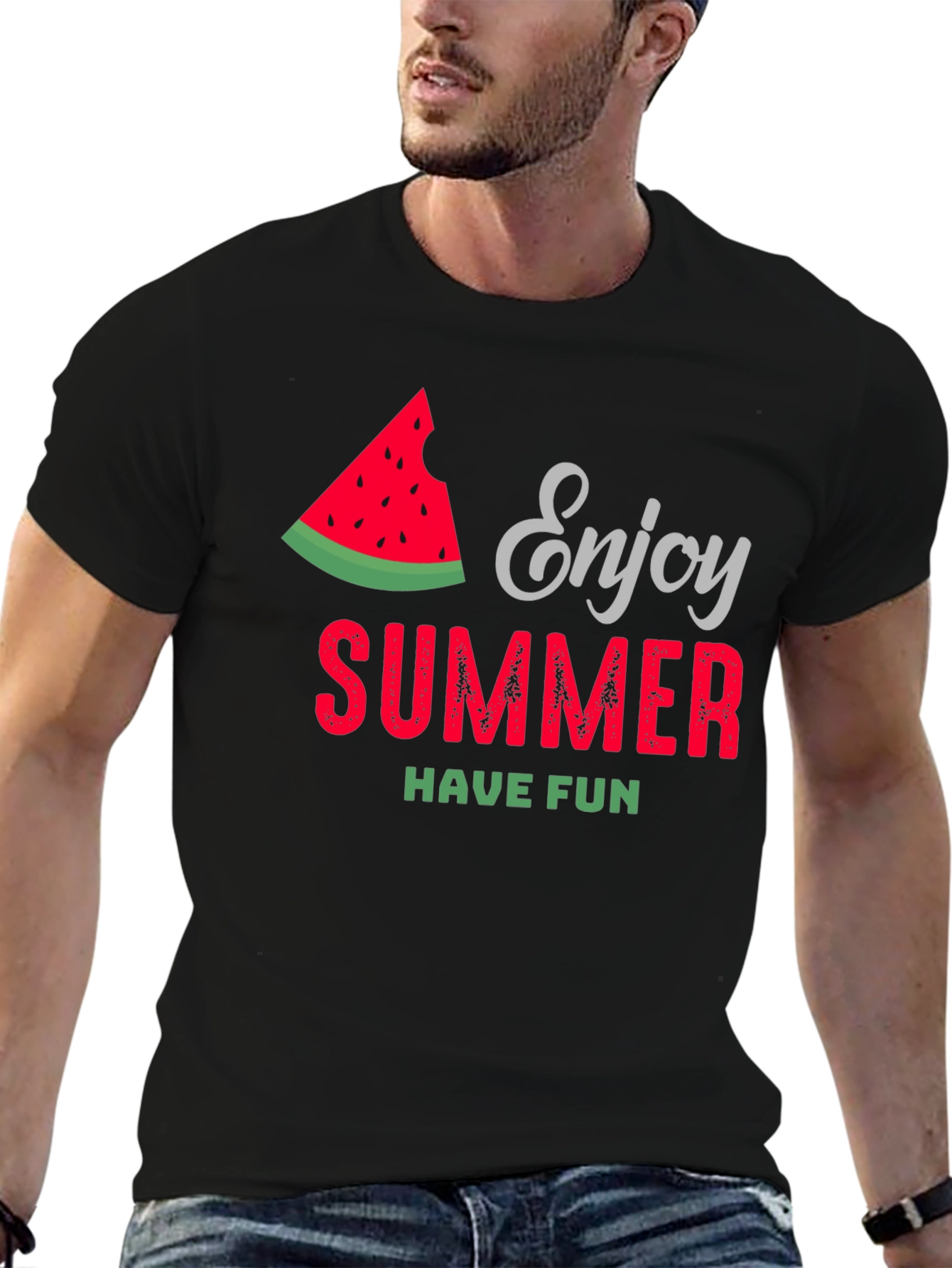 Enjoy Summer T-Shirt - Watermelon Design