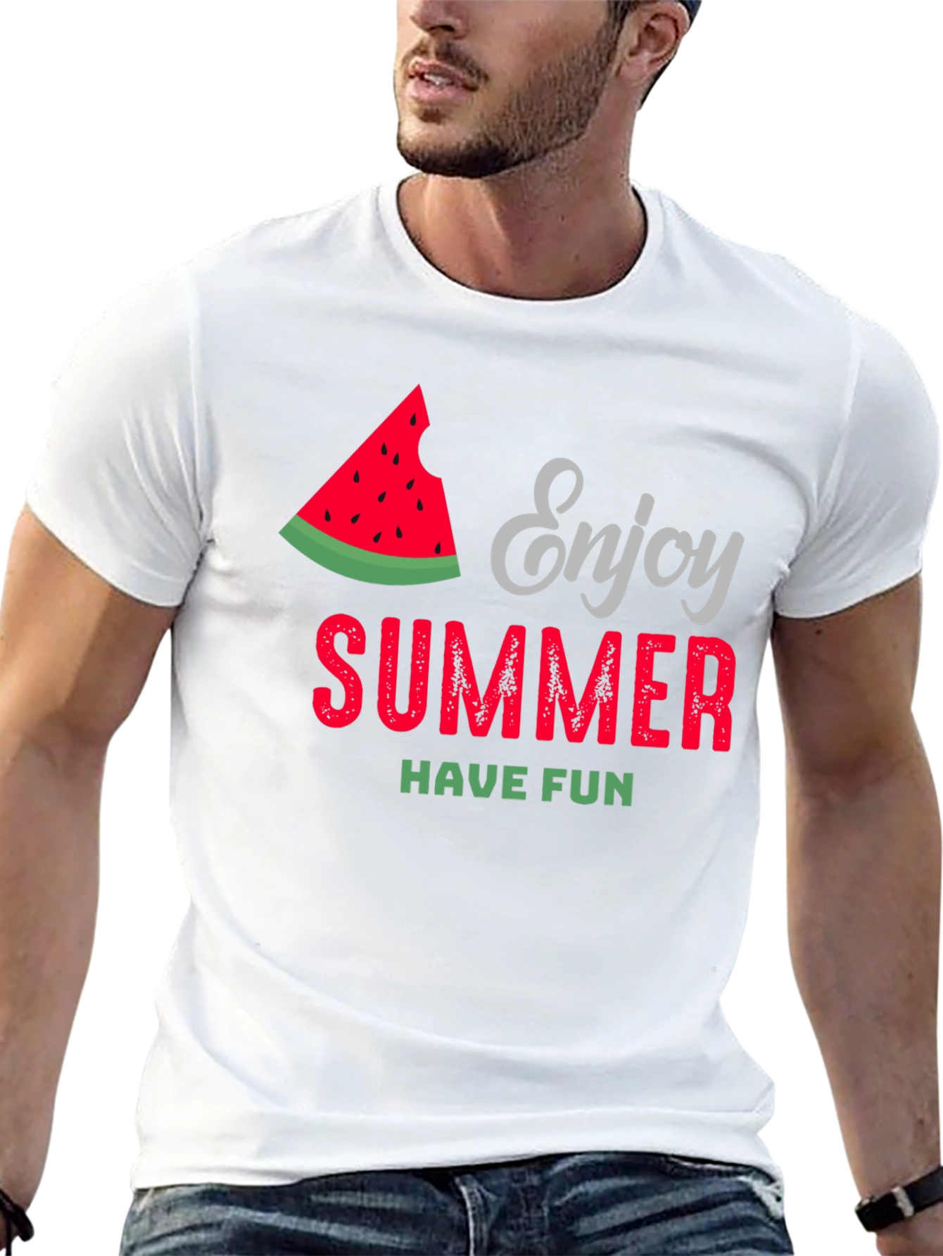 Enjoy Summer T-Shirt - Watermelon Design