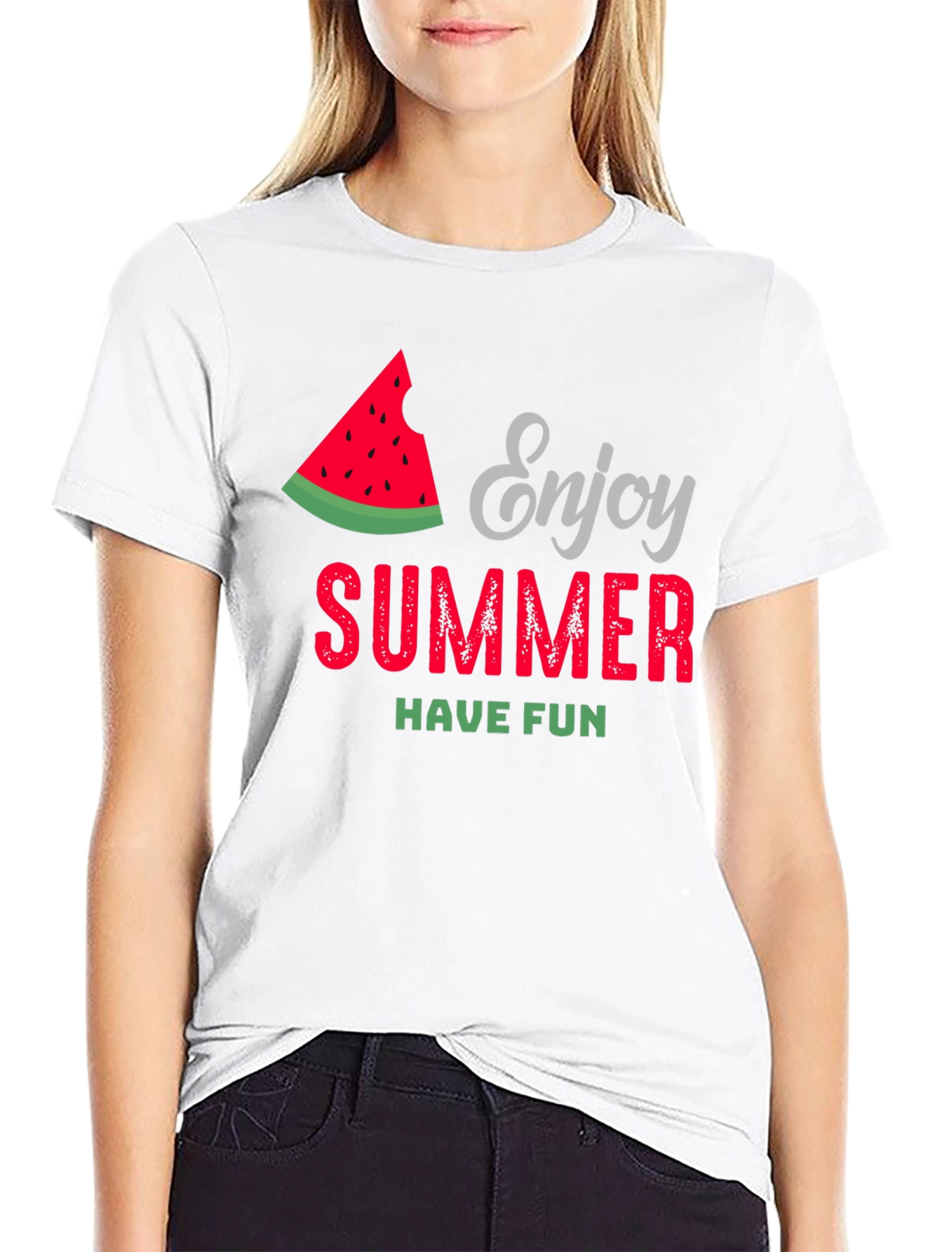 Enjoy Summer T-Shirt - Watermelon Design