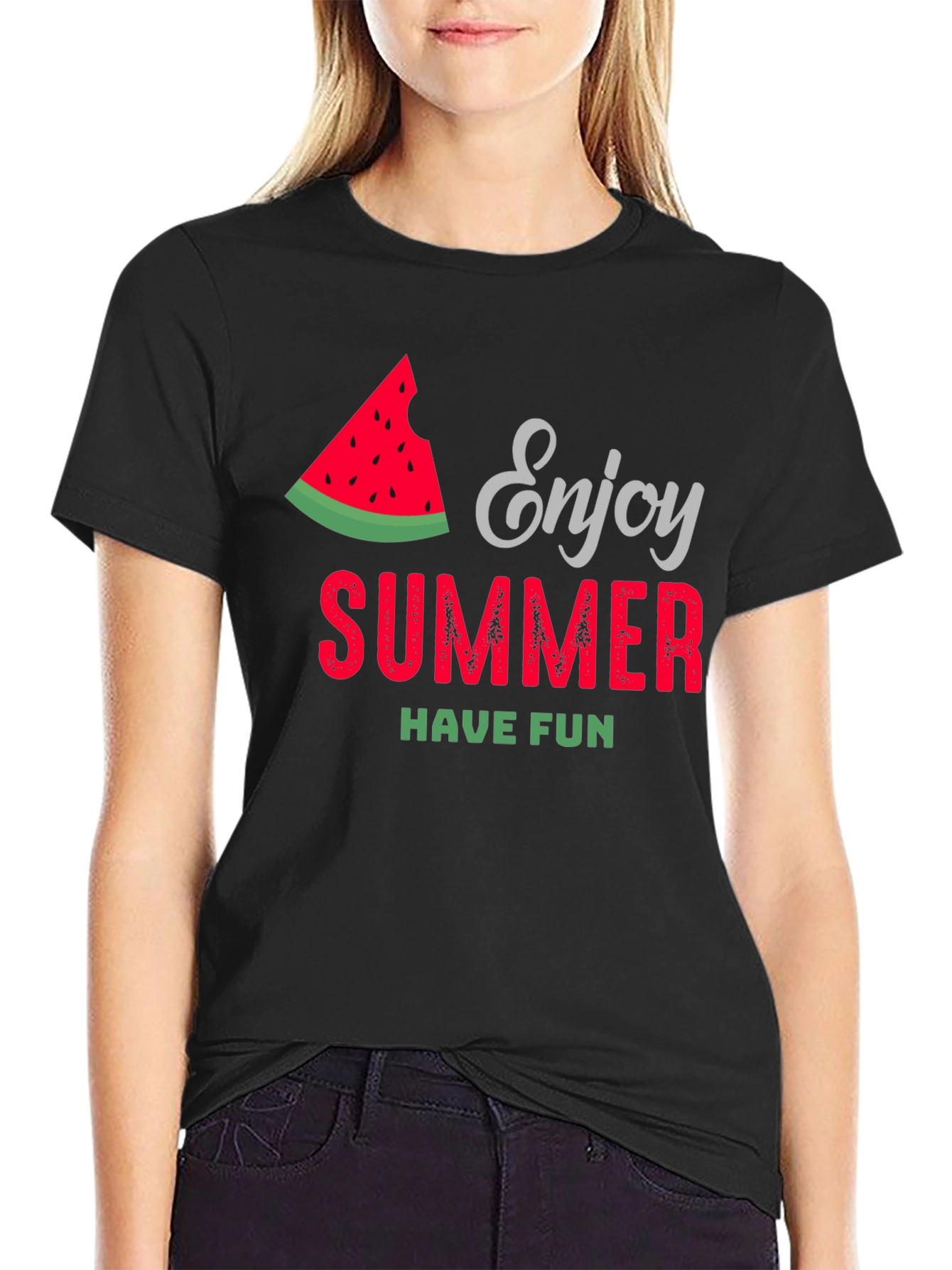 Enjoy Summer T-Shirt - Watermelon Design