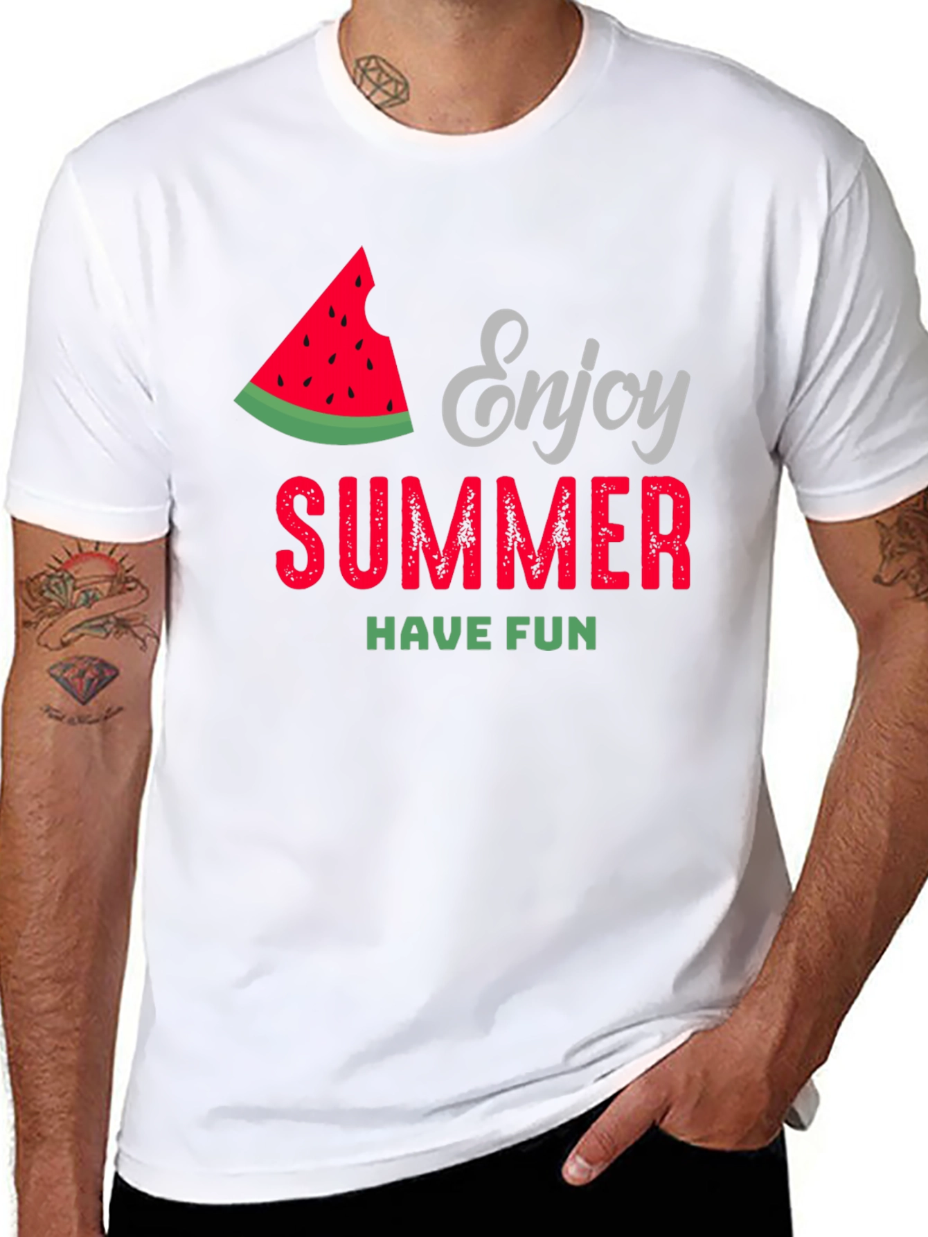 Enjoy Summer T-Shirt - Watermelon Design