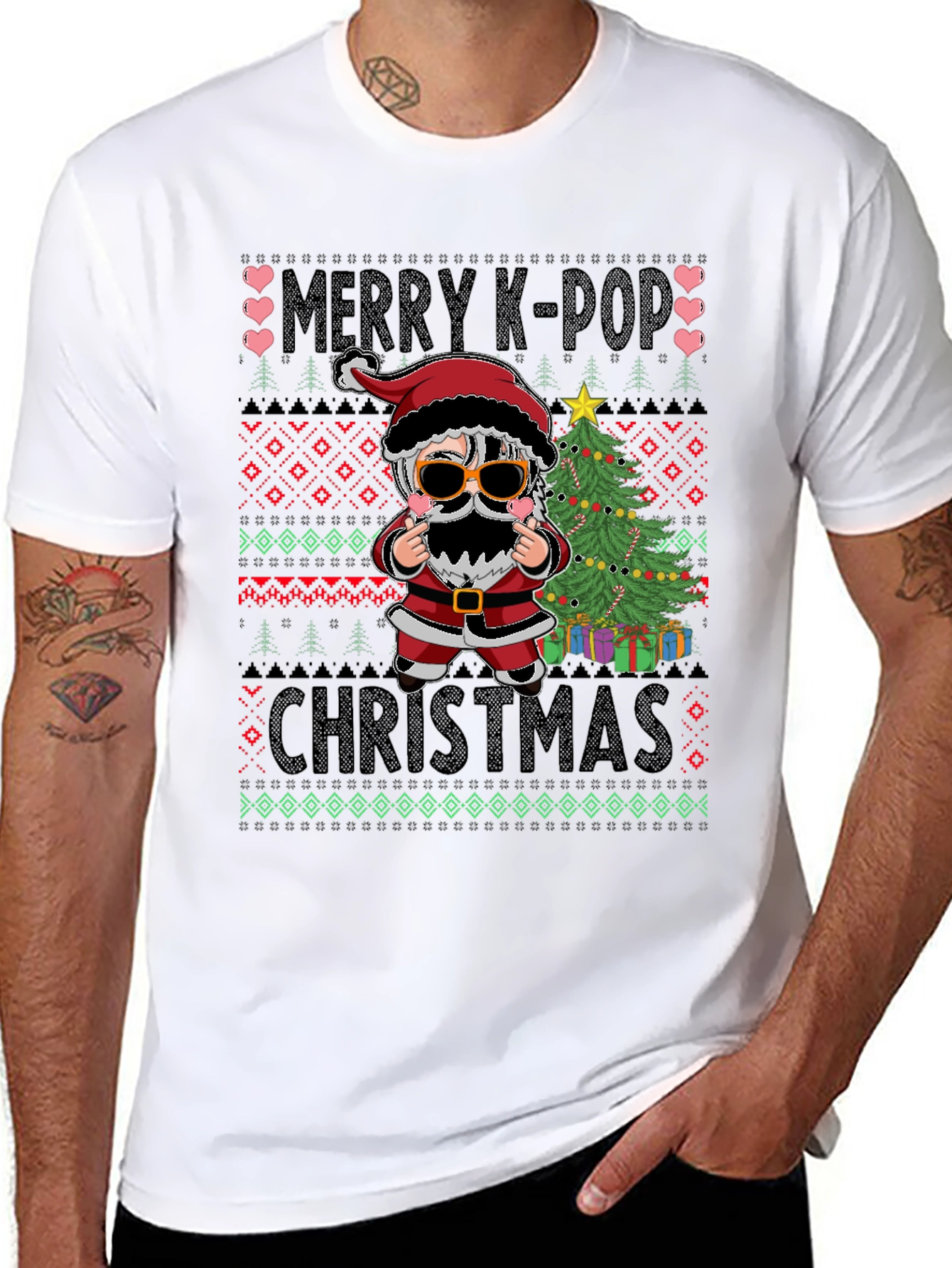 Merry K-Pop Christmas Ugly Sweater T-Shirt