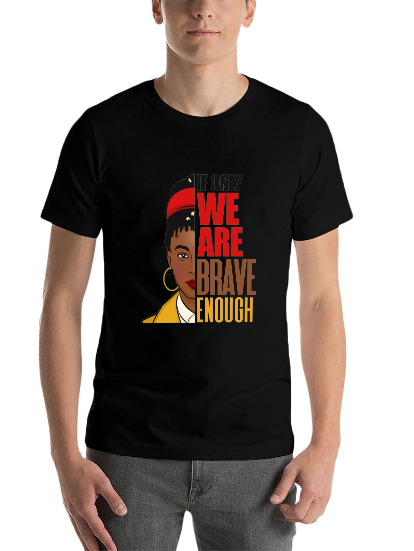 Brave Enough Graphic Tee - Black T-Shirt