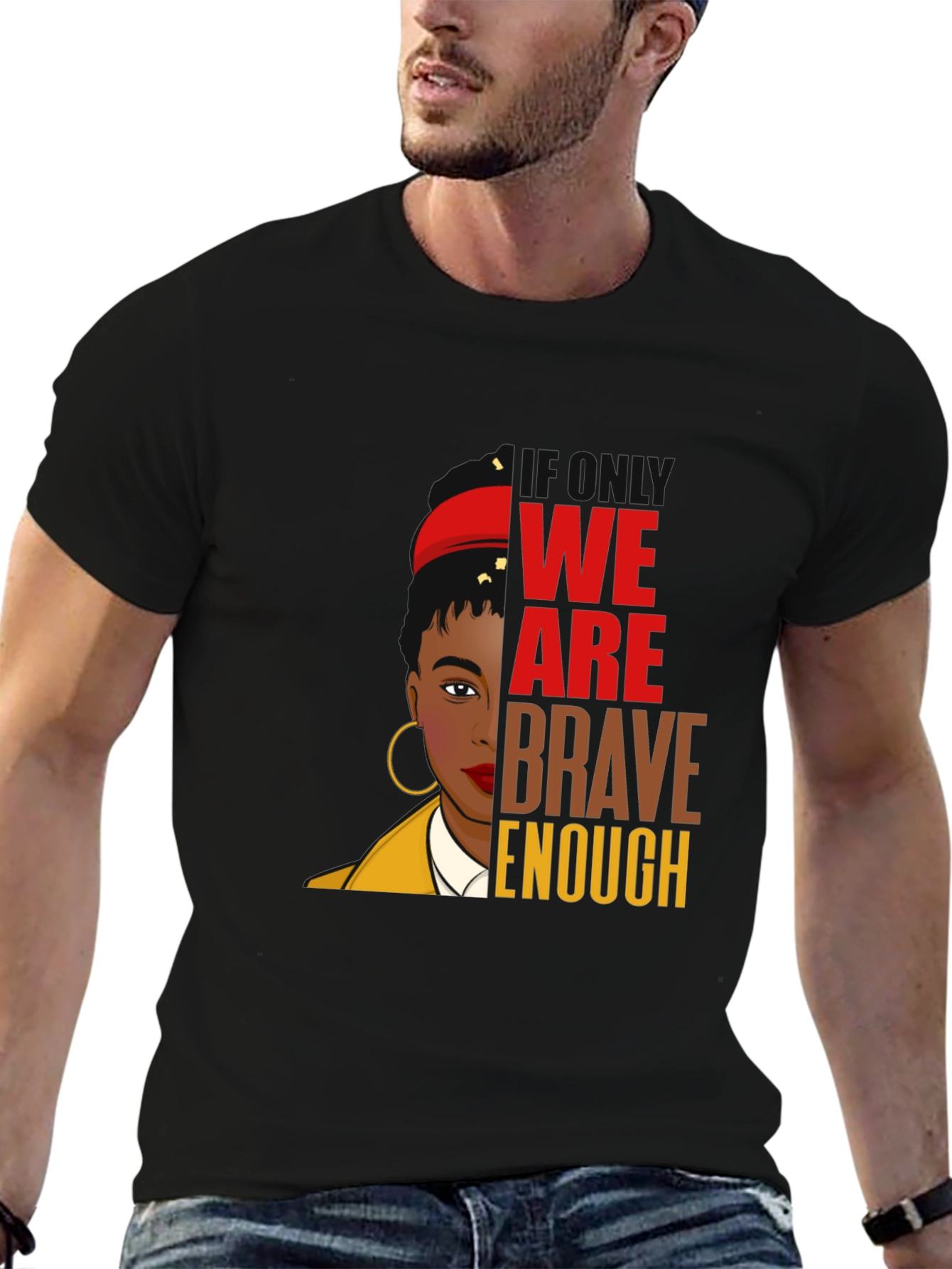 Brave Enough Graphic Tee - Black T-Shirt