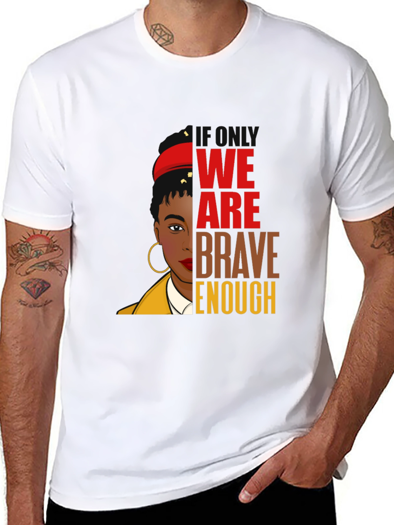 Brave Enough Graphic Tee - Black T-Shirt