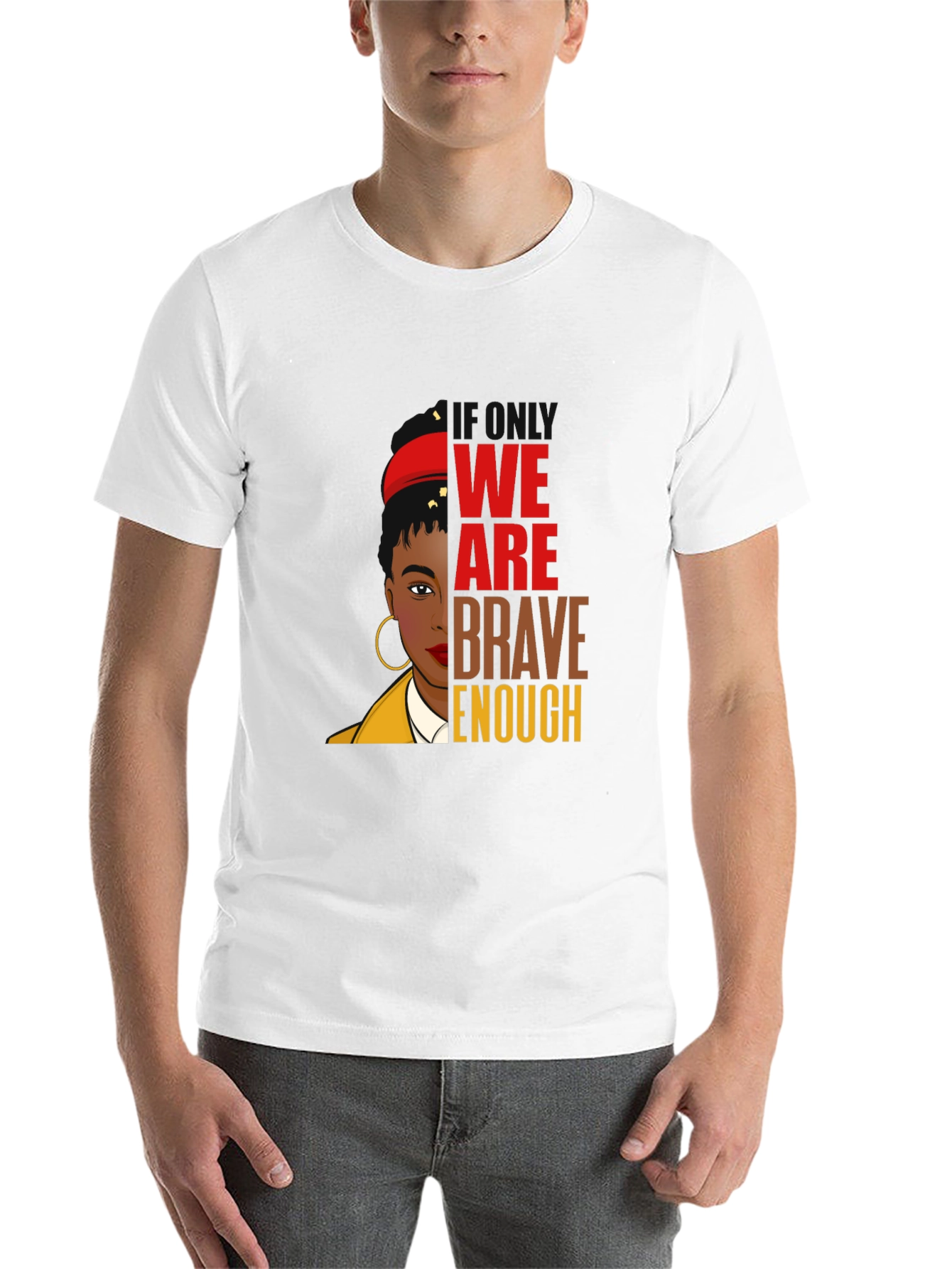 Brave Enough Graphic Tee - Black T-Shirt
