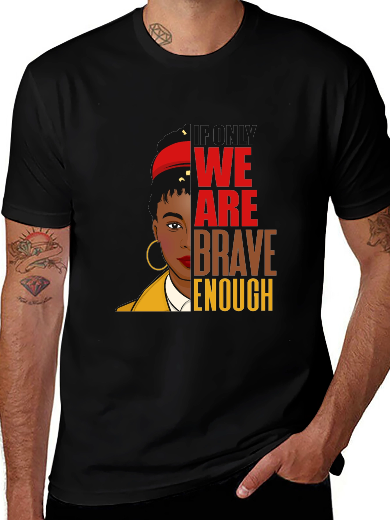 Brave Enough Graphic Tee - Black T-Shirt