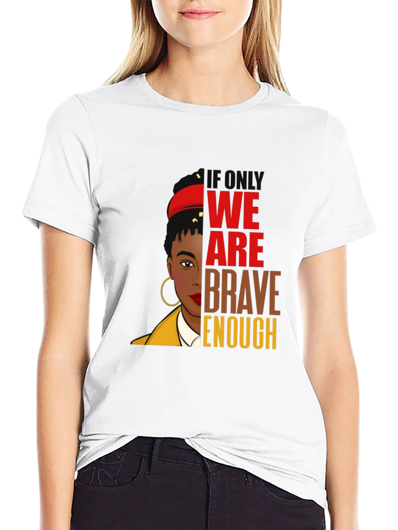 Brave Enough Graphic Tee - Black T-Shirt