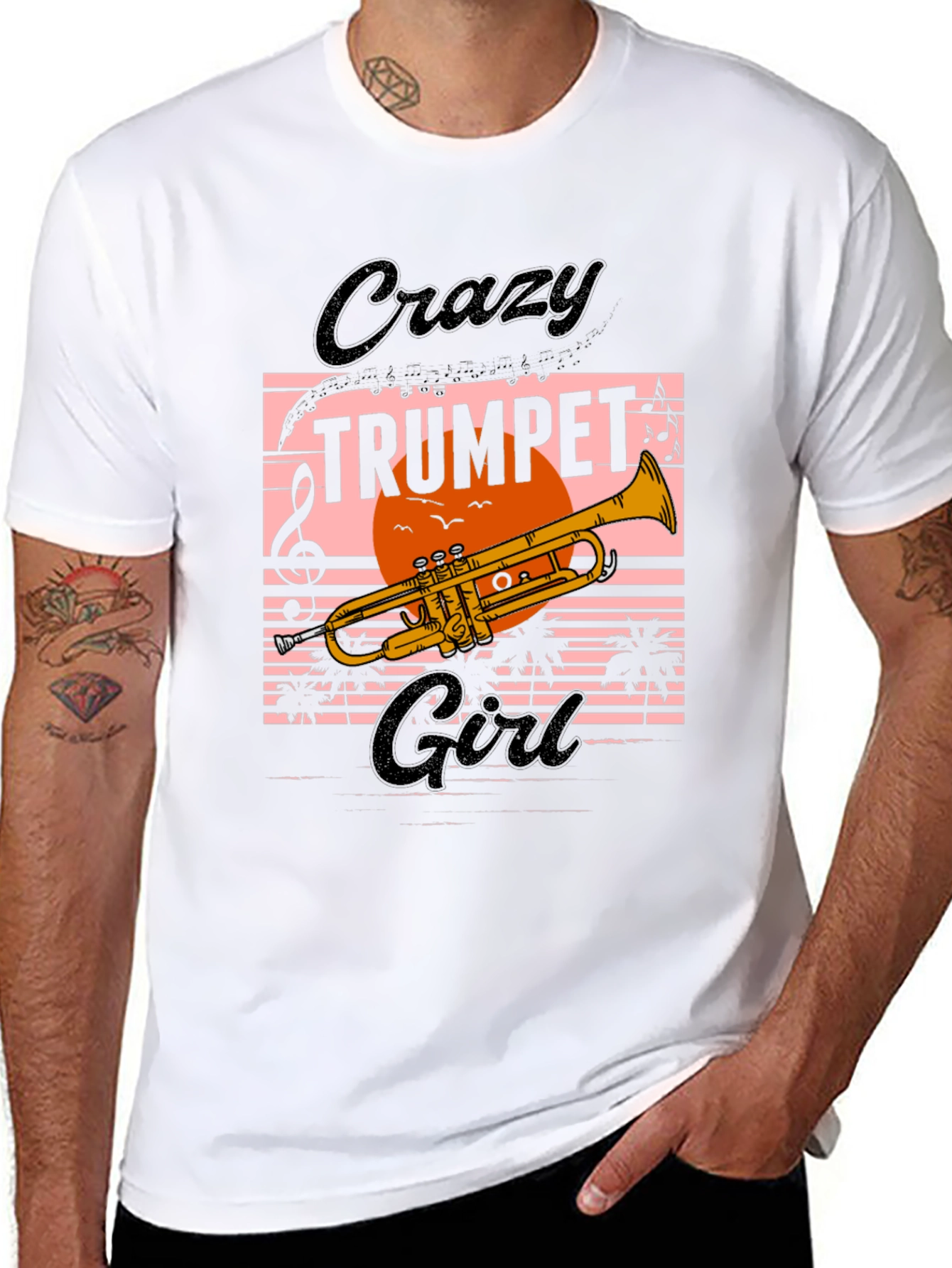 Crazy Trumpet Girl Graphic Tee