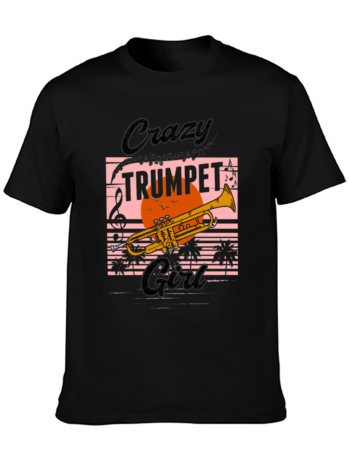 Crazy Trumpet Girl Graphic Tee