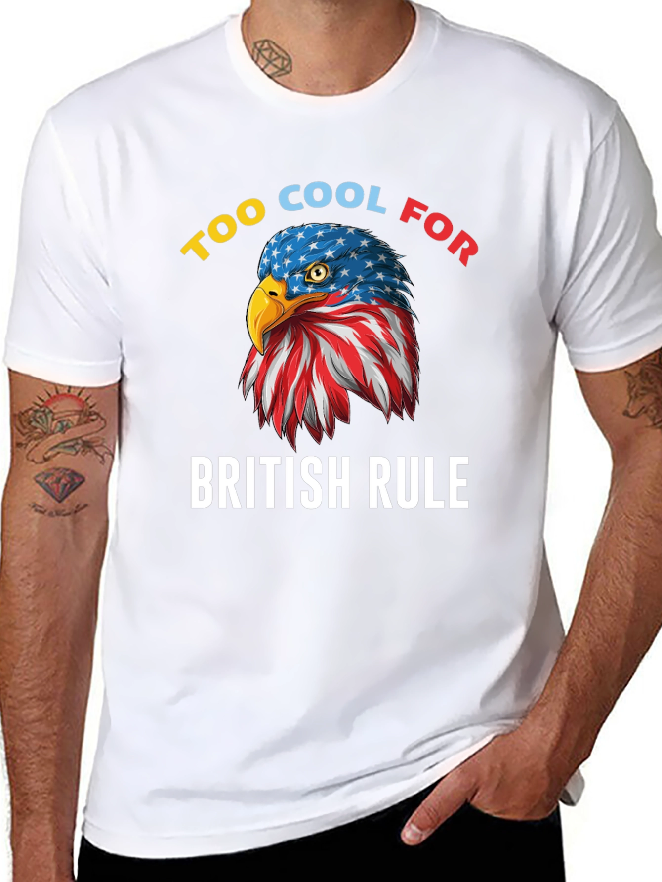 Too Cool for British Rule American Eagle T-Shirt