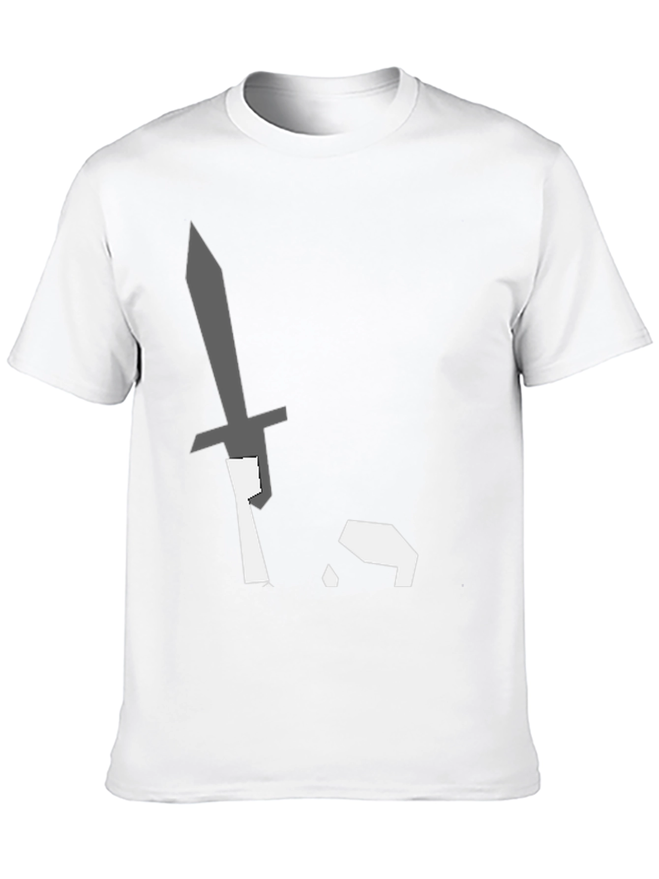 Black T-Shirt with Sword Pixel Art Graphic