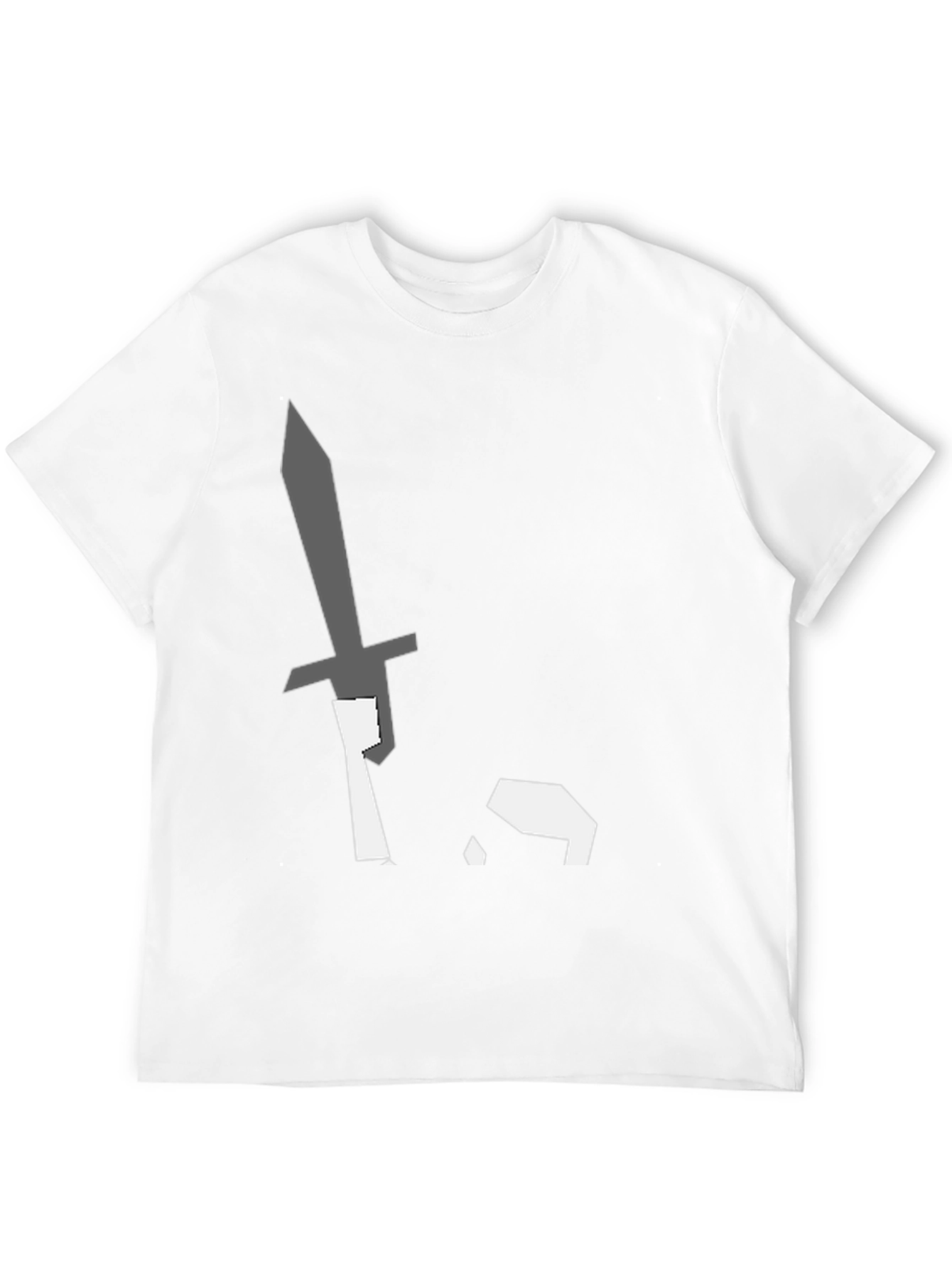 Black T-Shirt with Sword Pixel Art Graphic